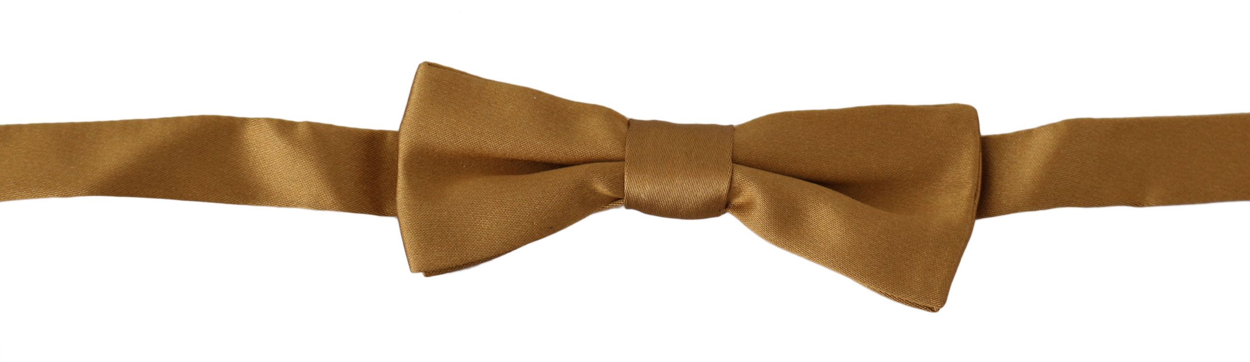 1002673.jpg Opulent Gold Silk Tied Bow Tie - Image 2