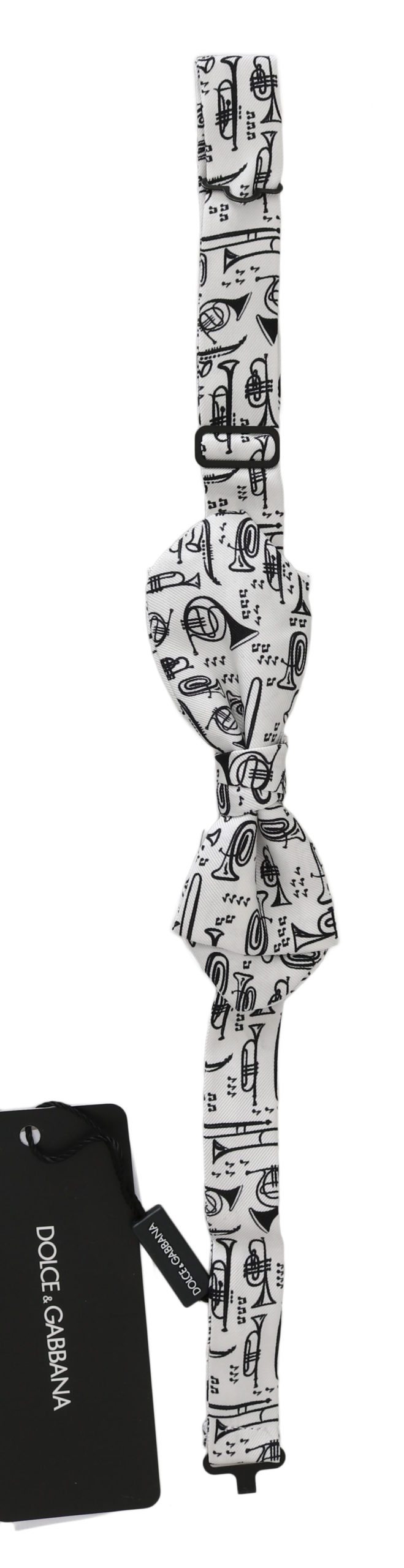 1002821.jpg Elegant White Silk Bow Tie for Sophisticated Evenings - Image 2