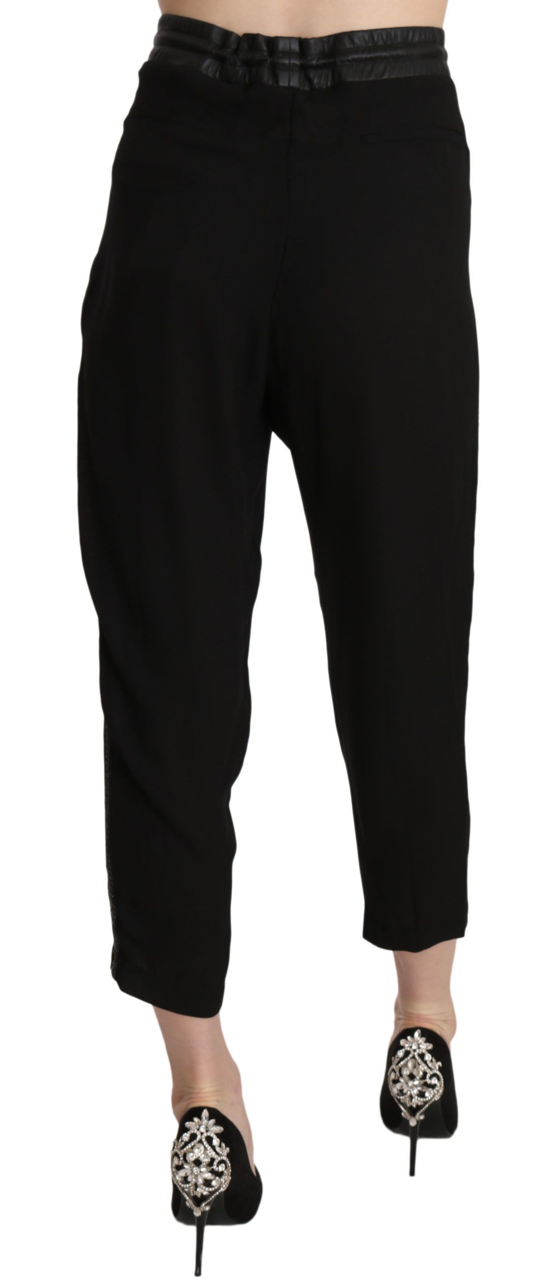 1137980.jpg Chic High Waist Cropped Pants in Elegant Black - Image 3