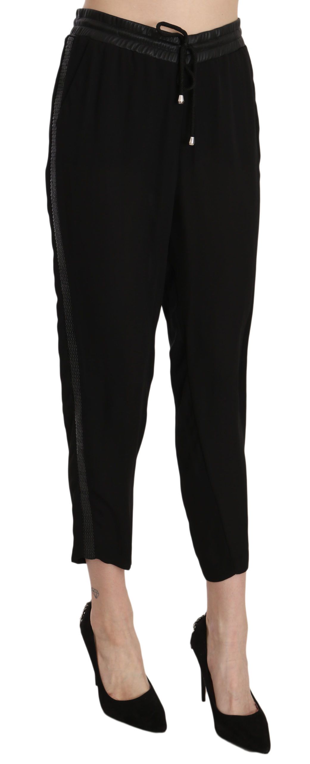 1137989.jpg Chic High Waist Cropped Pants in Elegant Black - Image 4
