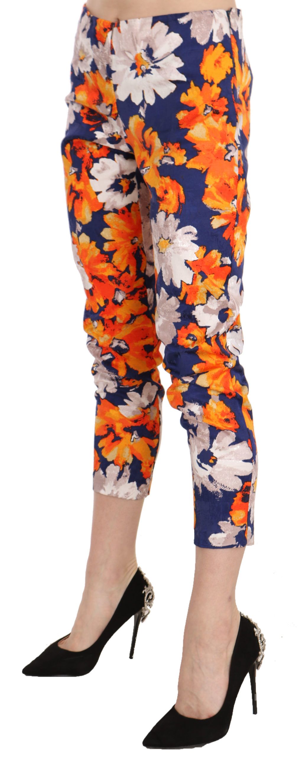 1137998.jpg Floral Print Skinny Mid-Waist Pants - Image 3