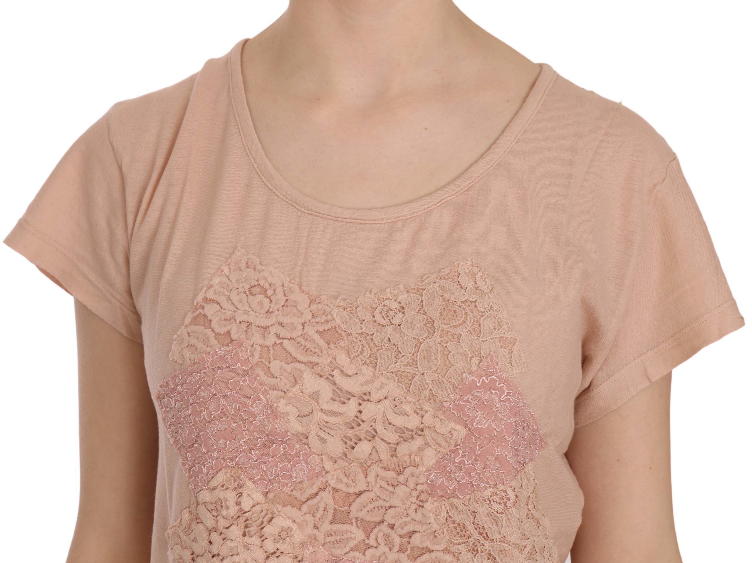 1156745.jpg Elegant Cream Lace Round Neck Blouse - Image 3