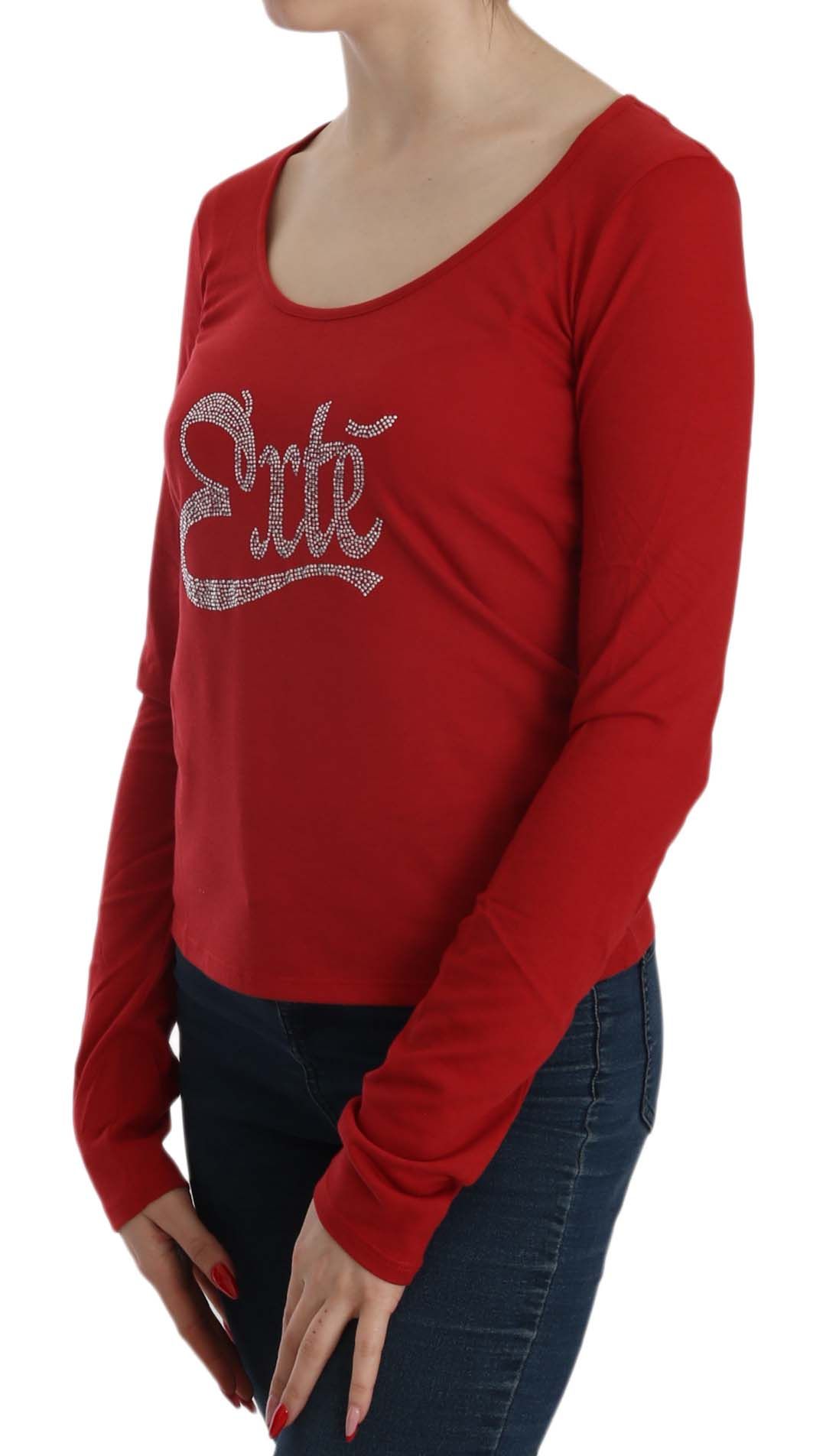 1157528.jpg Ravishing Red Crystal Embellished Blouse - Image 3