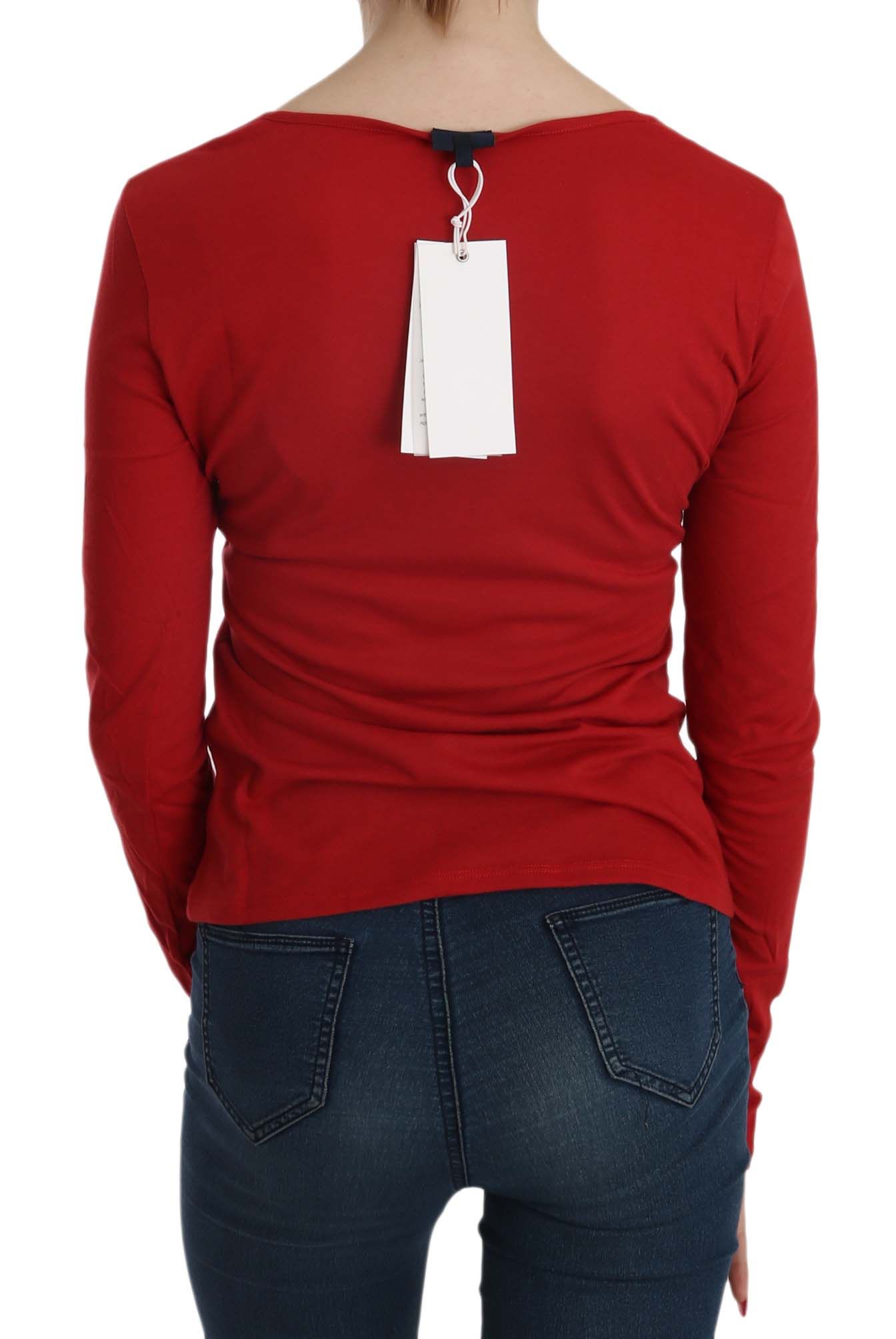 1157531.jpg Ravishing Red Crystal Embellished Blouse - Image 4