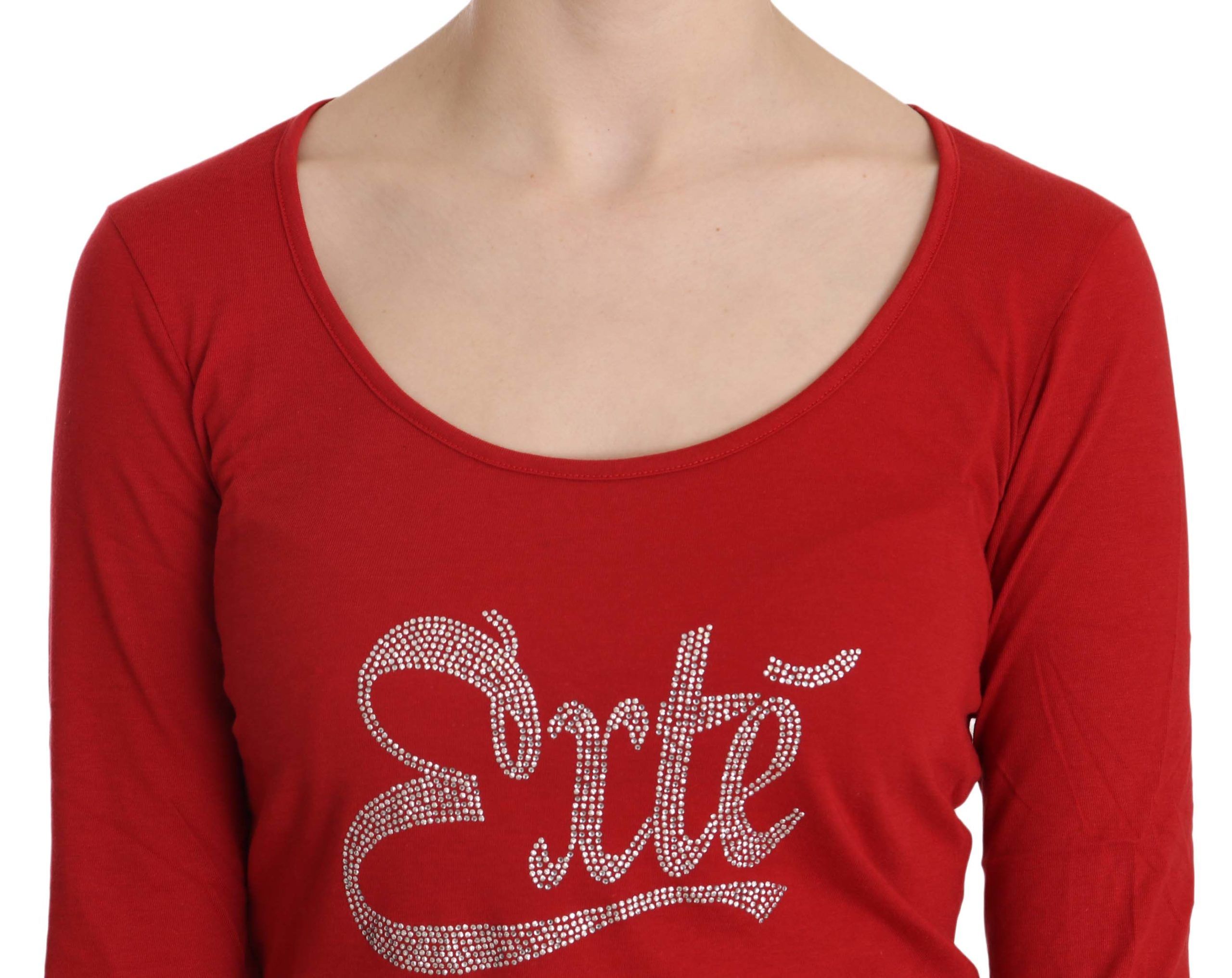 1157534.jpg Ravishing Red Crystal Embellished Blouse - Image 5