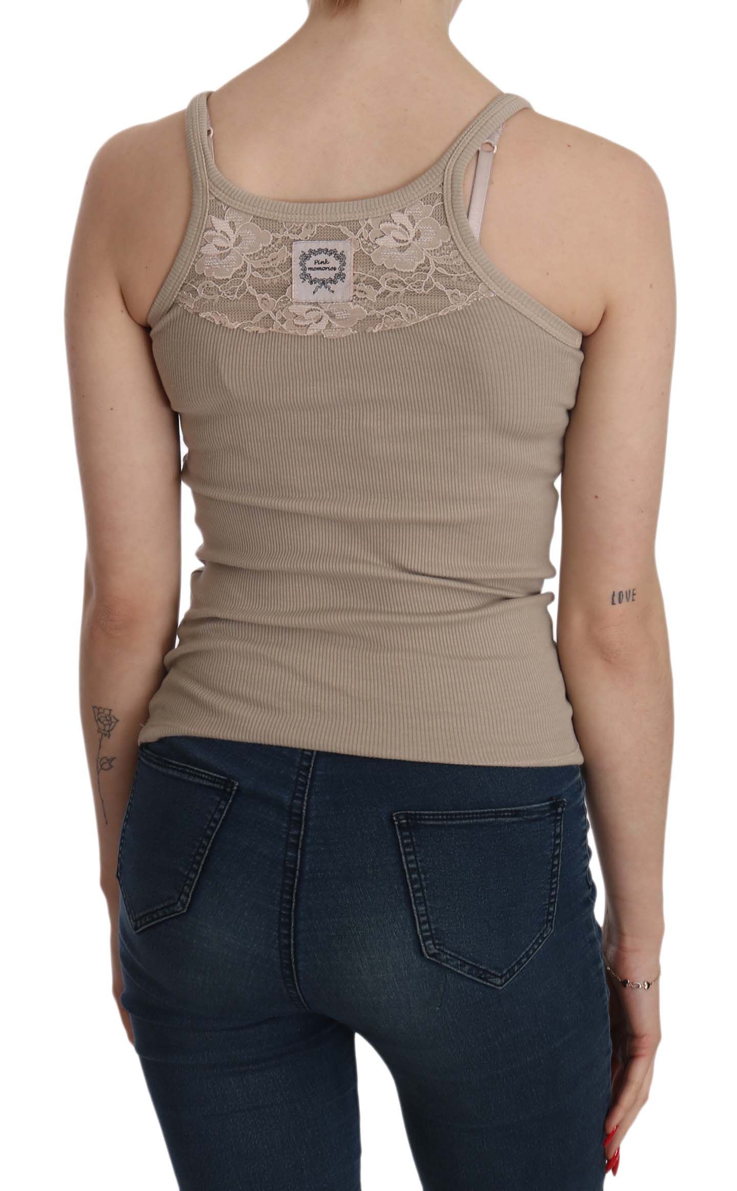 1157603.jpg Elegant Spaghetti Strap Cotton Blouse - Image 2