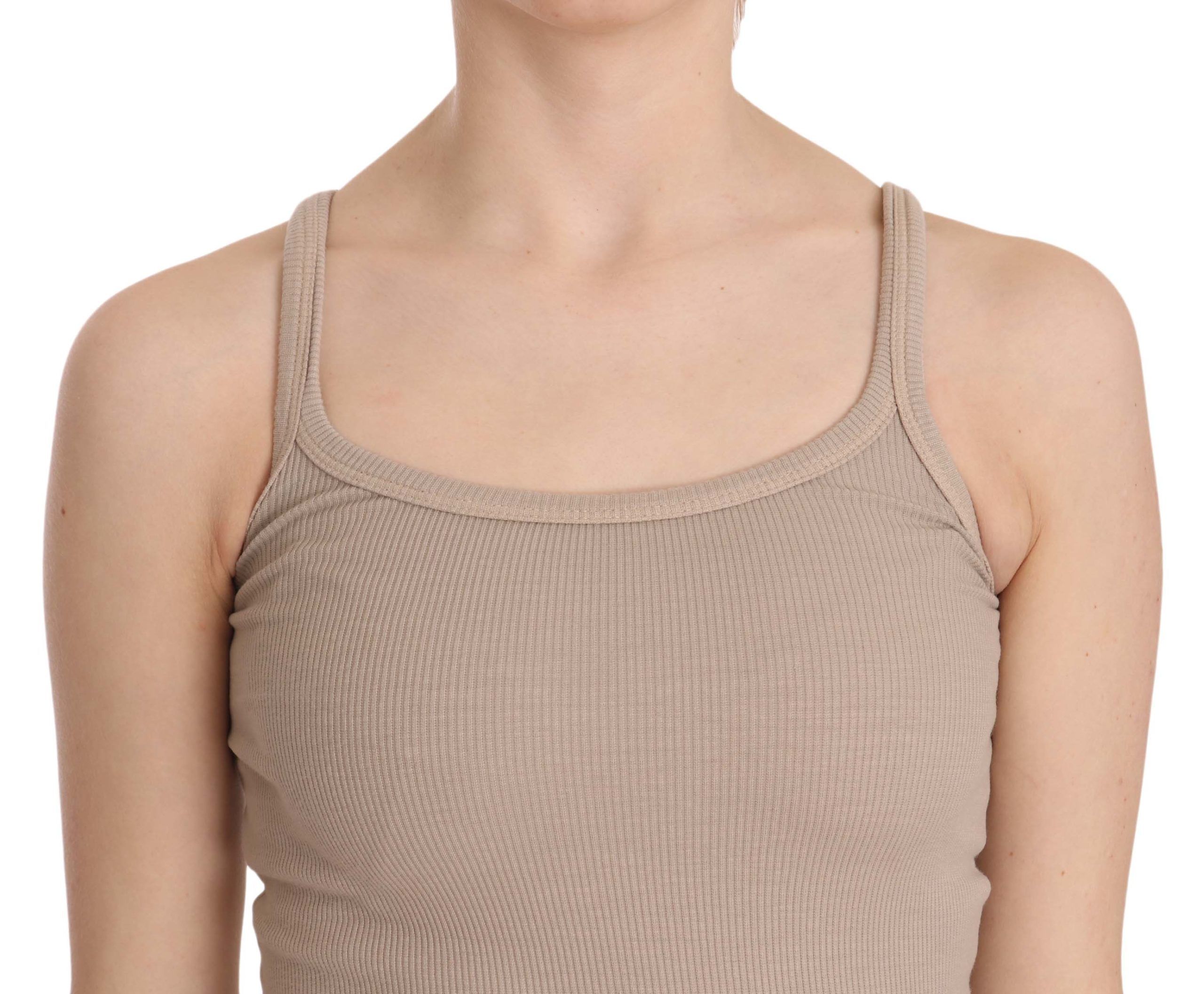 1157606.jpg Elegant Spaghetti Strap Cotton Blouse - Image 3
