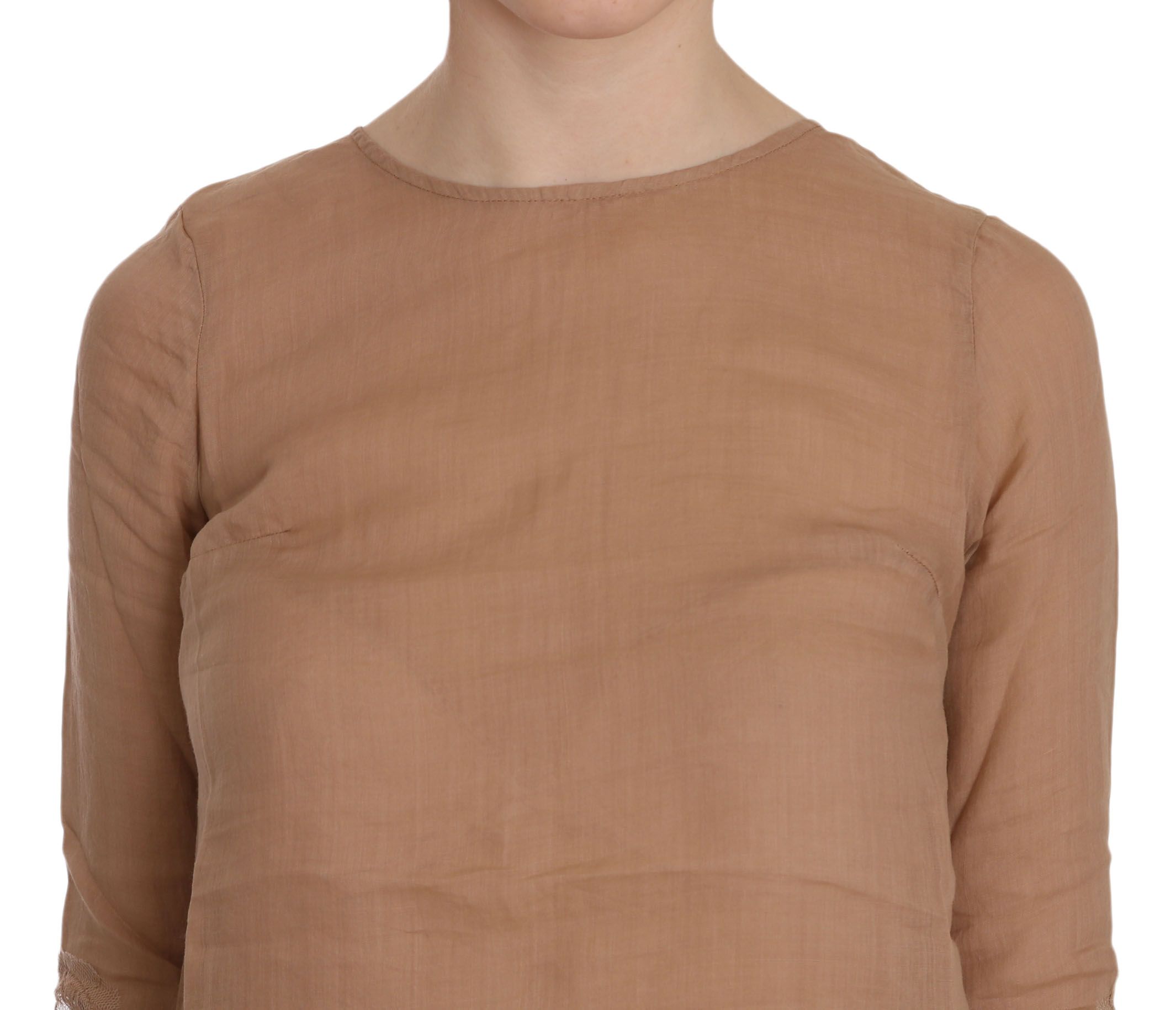 1157816.jpg Elegant Brown Shift Mini Dress - Image 5