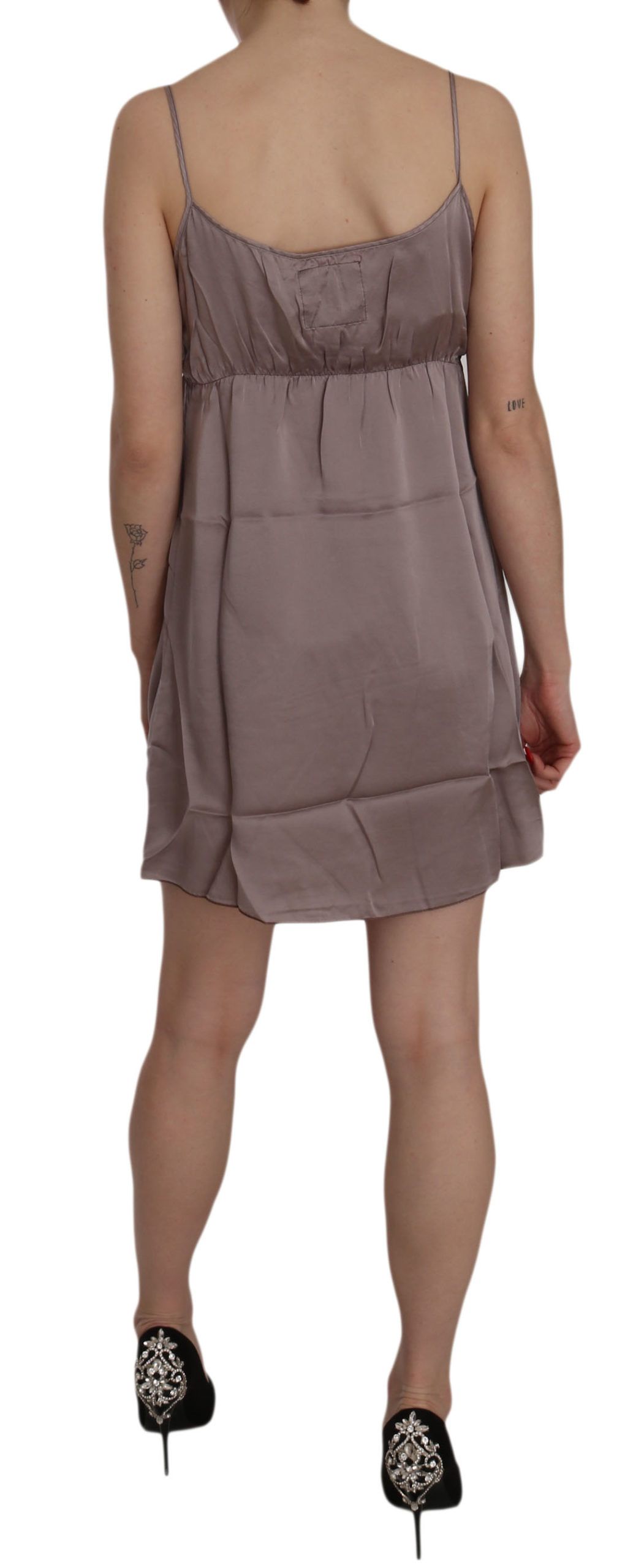 1175036.jpg Elegant Spaghetti Strap Silk Mini Dress - Image 3