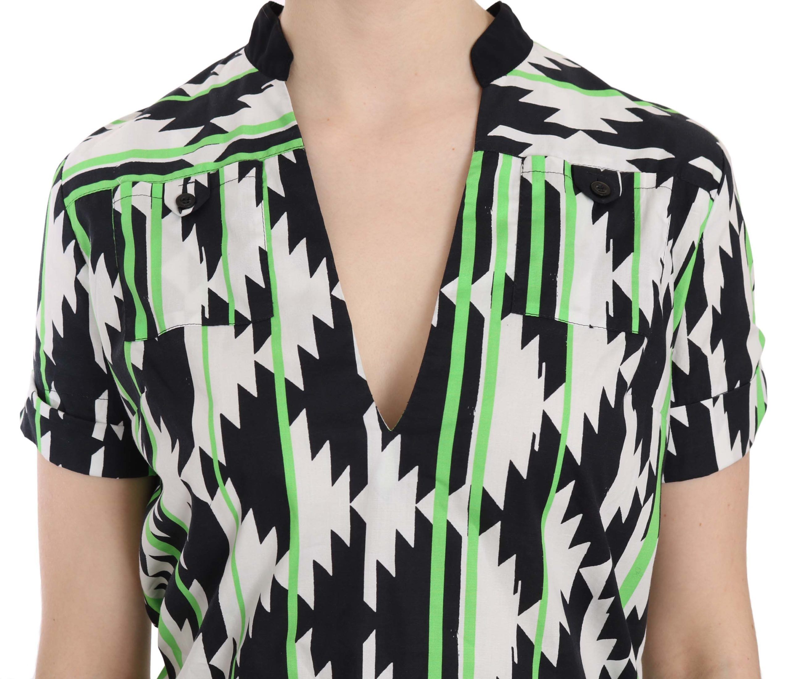 1175108.jpg Glam Short Sleeve Plunging Neck Top - Image 5