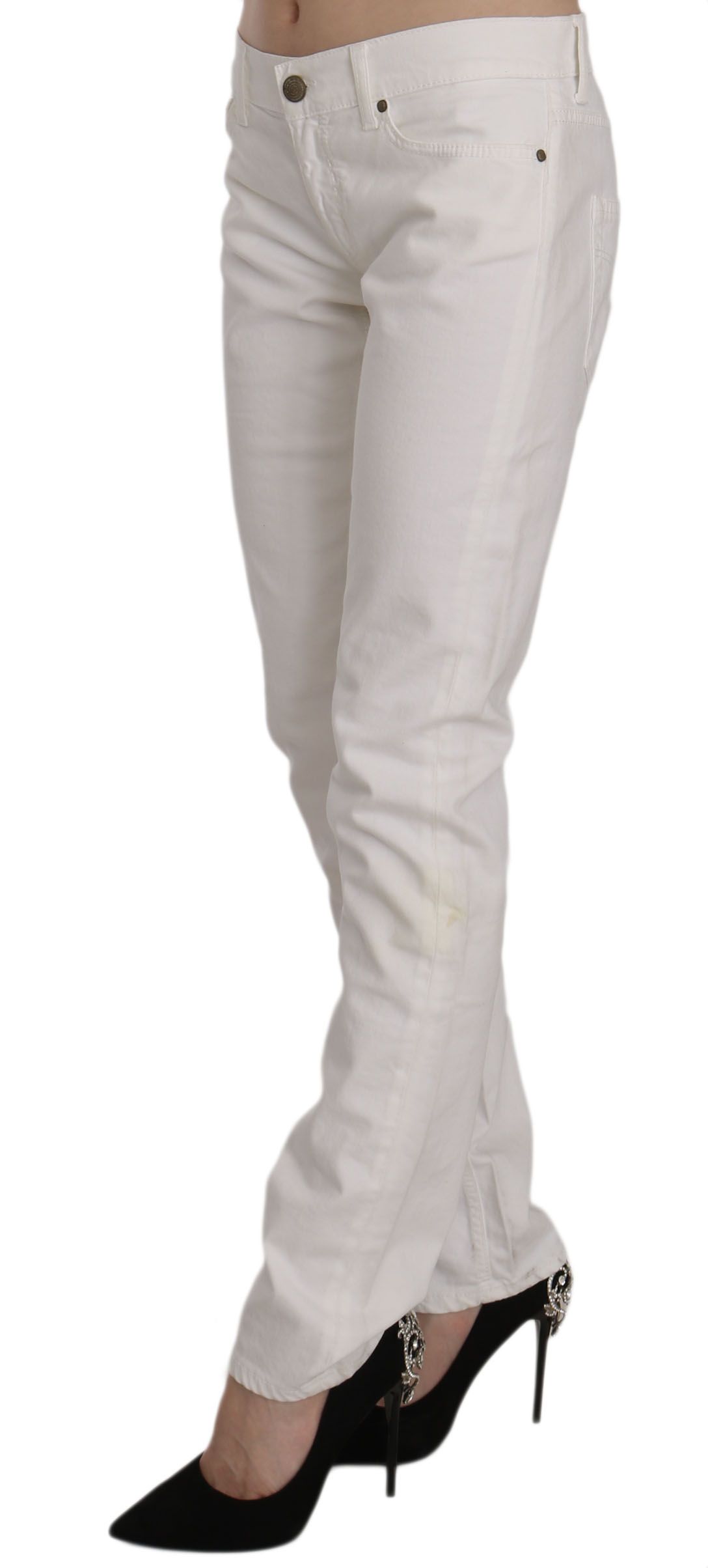 1175495.jpg Chic White Skinny Cotton Blend Pants - Image 3