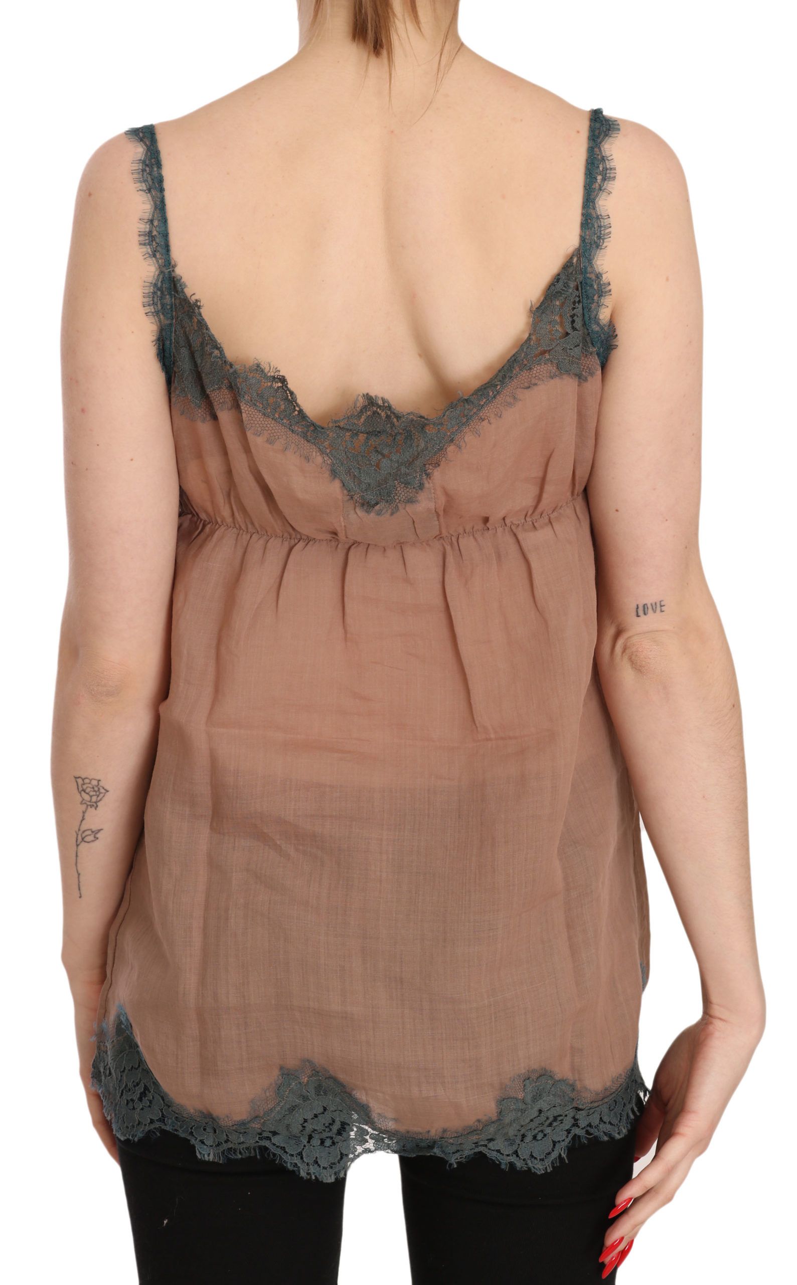 1175948.jpg Elegant Spaghetti Strap Lace Top - Image 2