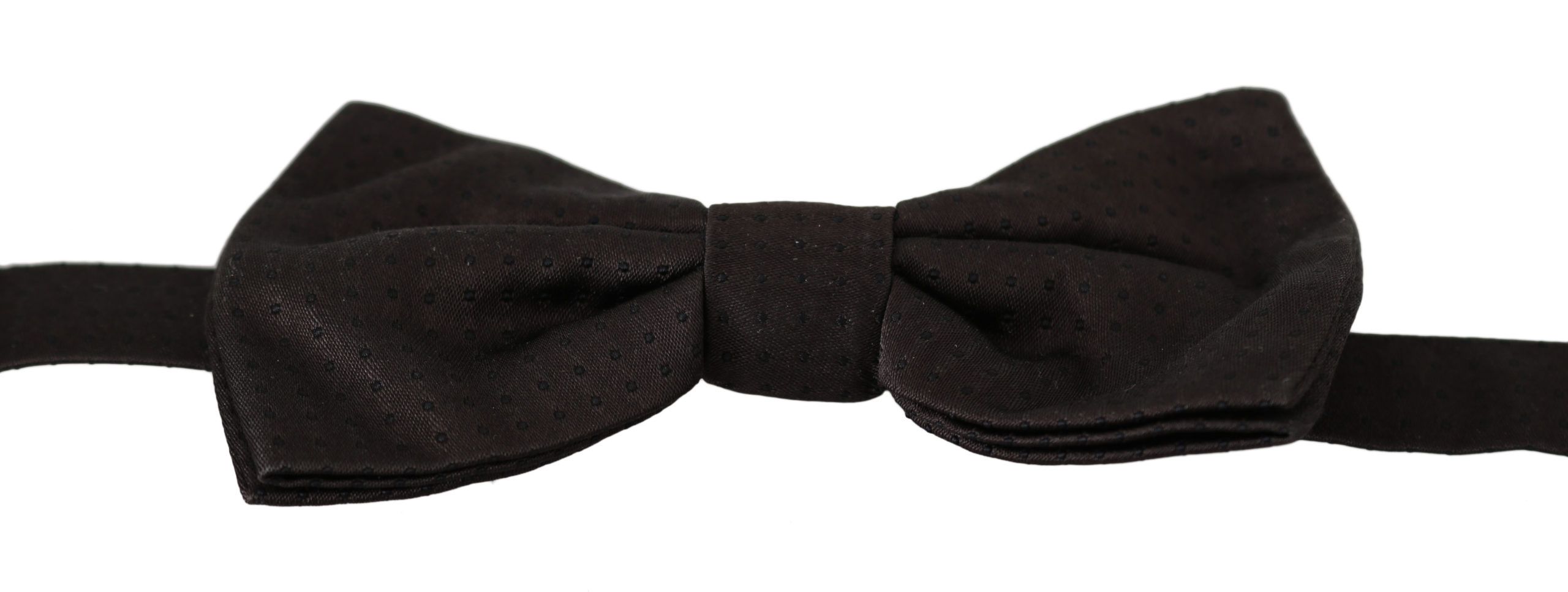 1178960.jpg Elegant Silk Bow Tie with Brown Pattern - Image 2
