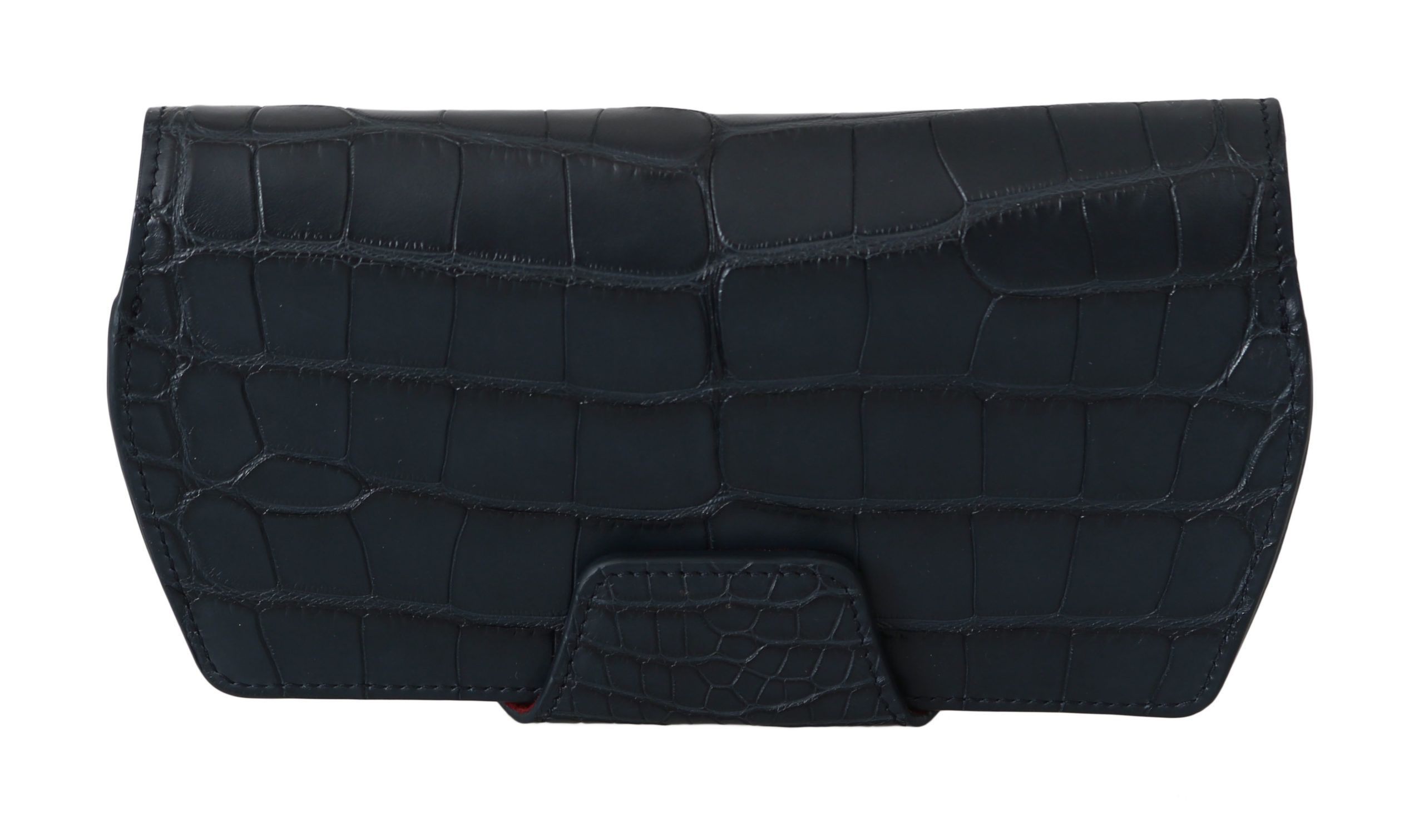 1188044.jpg Elegant Blue Crocodile Leather Eyewear Pouch - Image 3