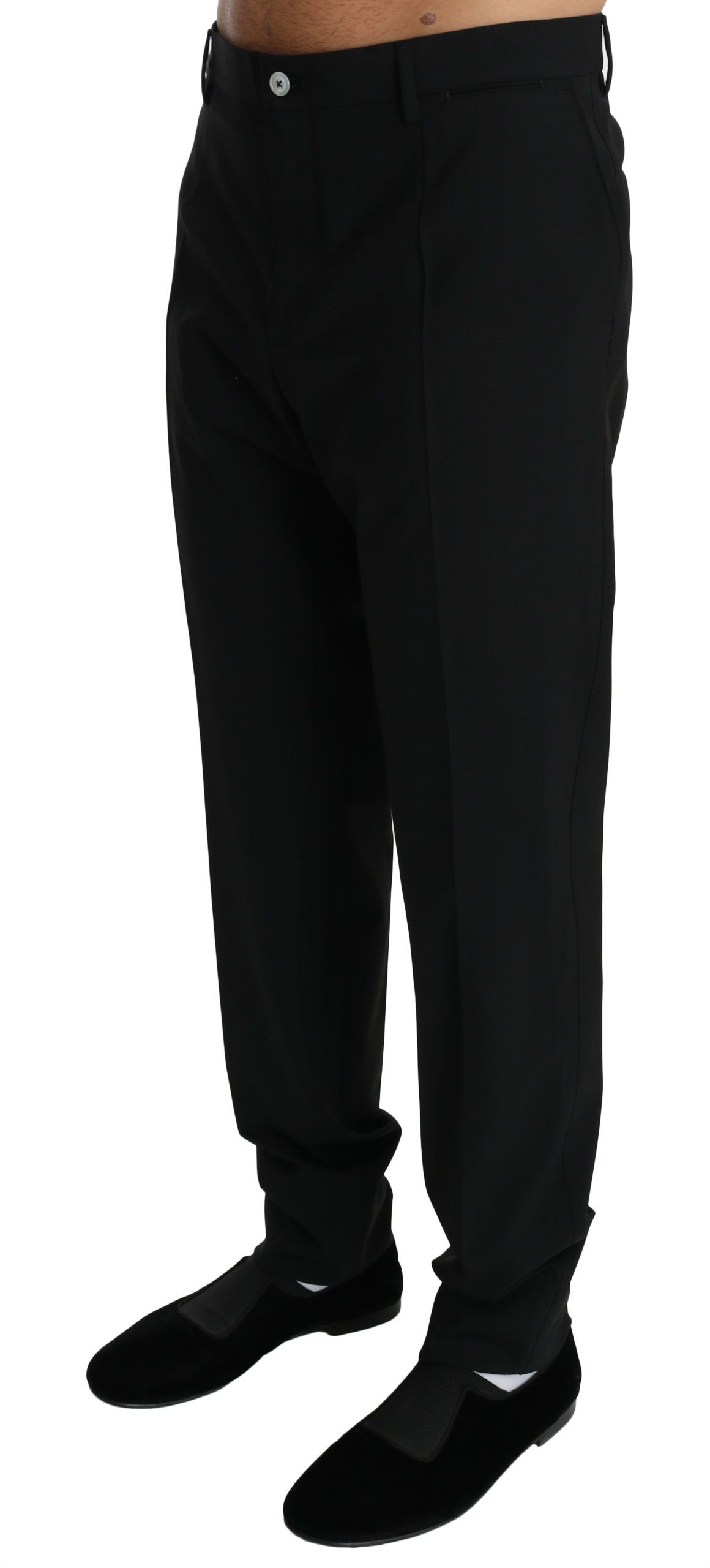 1194048.jpg Elegant Black Dress Pants by Iconic Fashion House - Image 2