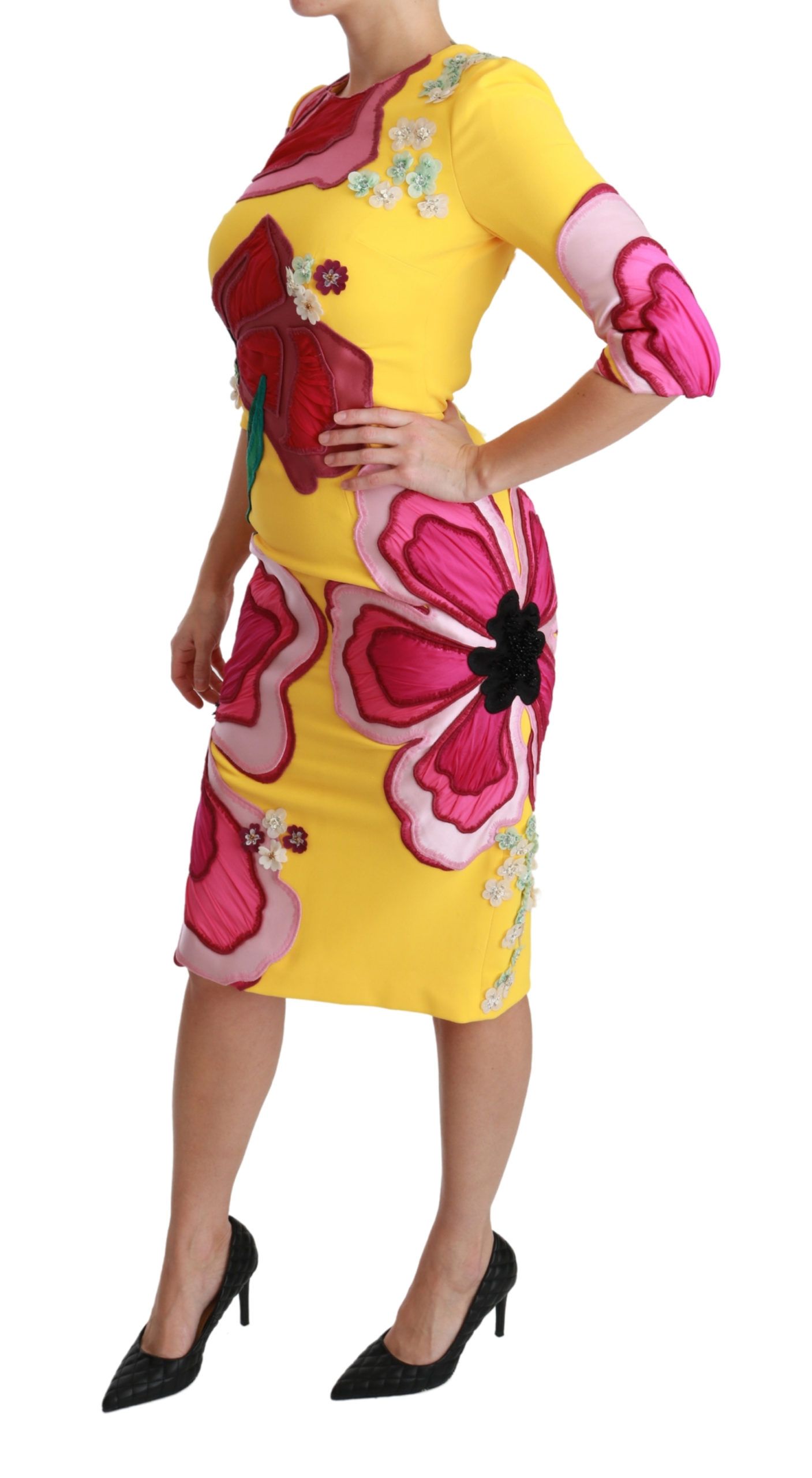 1268760.jpg Sunshine Bloom Sheath Knee-Length Dress - Image 3