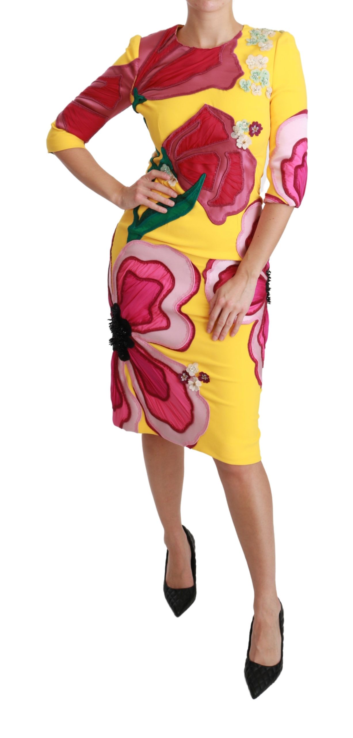 1268766.jpg Sunshine Bloom Sheath Knee-Length Dress - Image 6