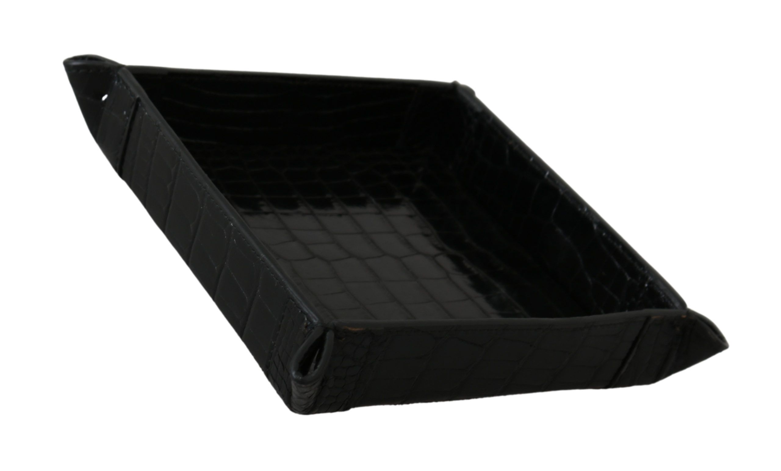 1269368.jpg Elegant Black Exotic Skin Entry Tray - Image 2