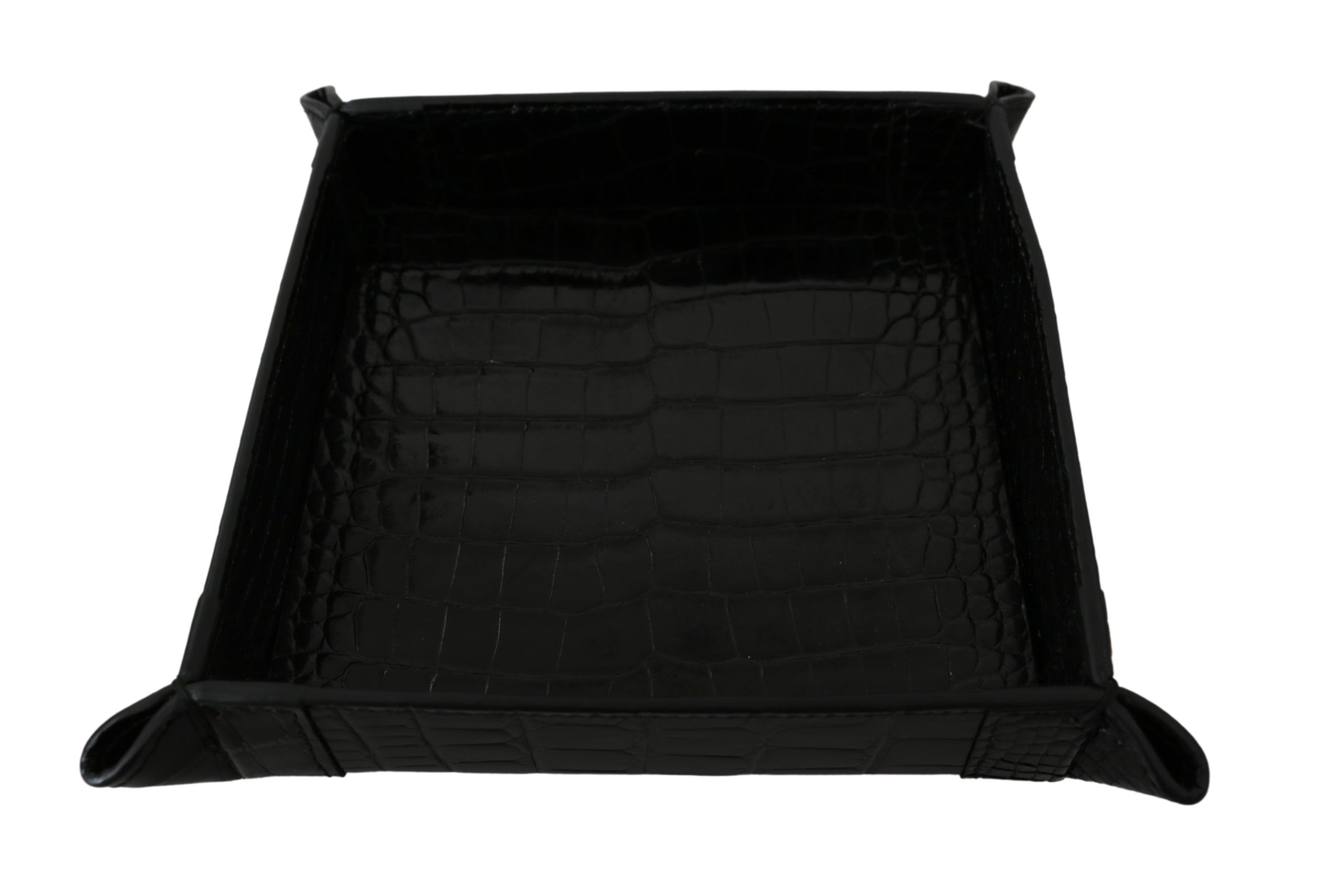 1269371.jpg Elegant Black Exotic Skin Entry Tray - Image 3