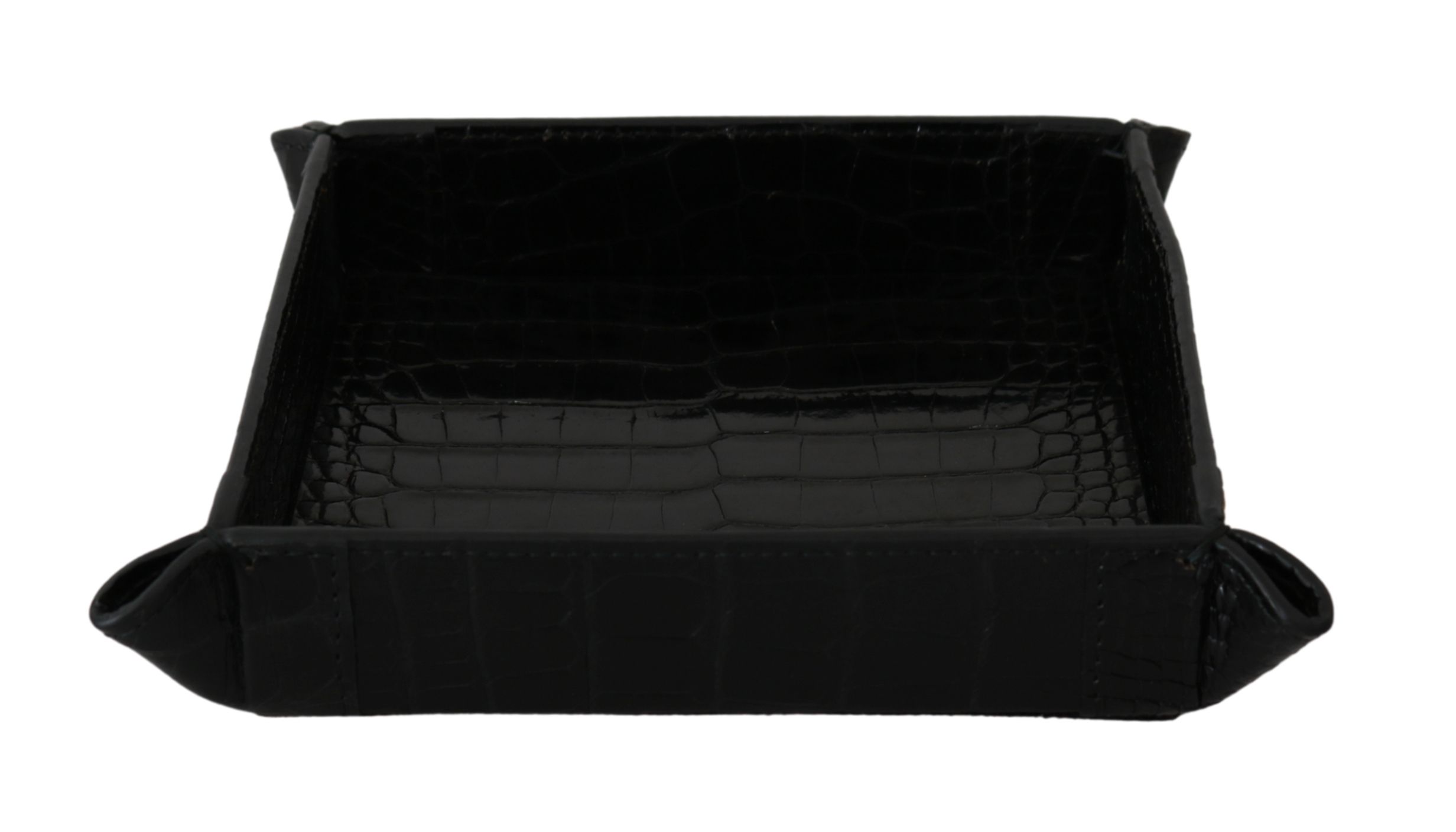 1269378.jpg Elegant Black Exotic Skin Entry Tray - Image 5