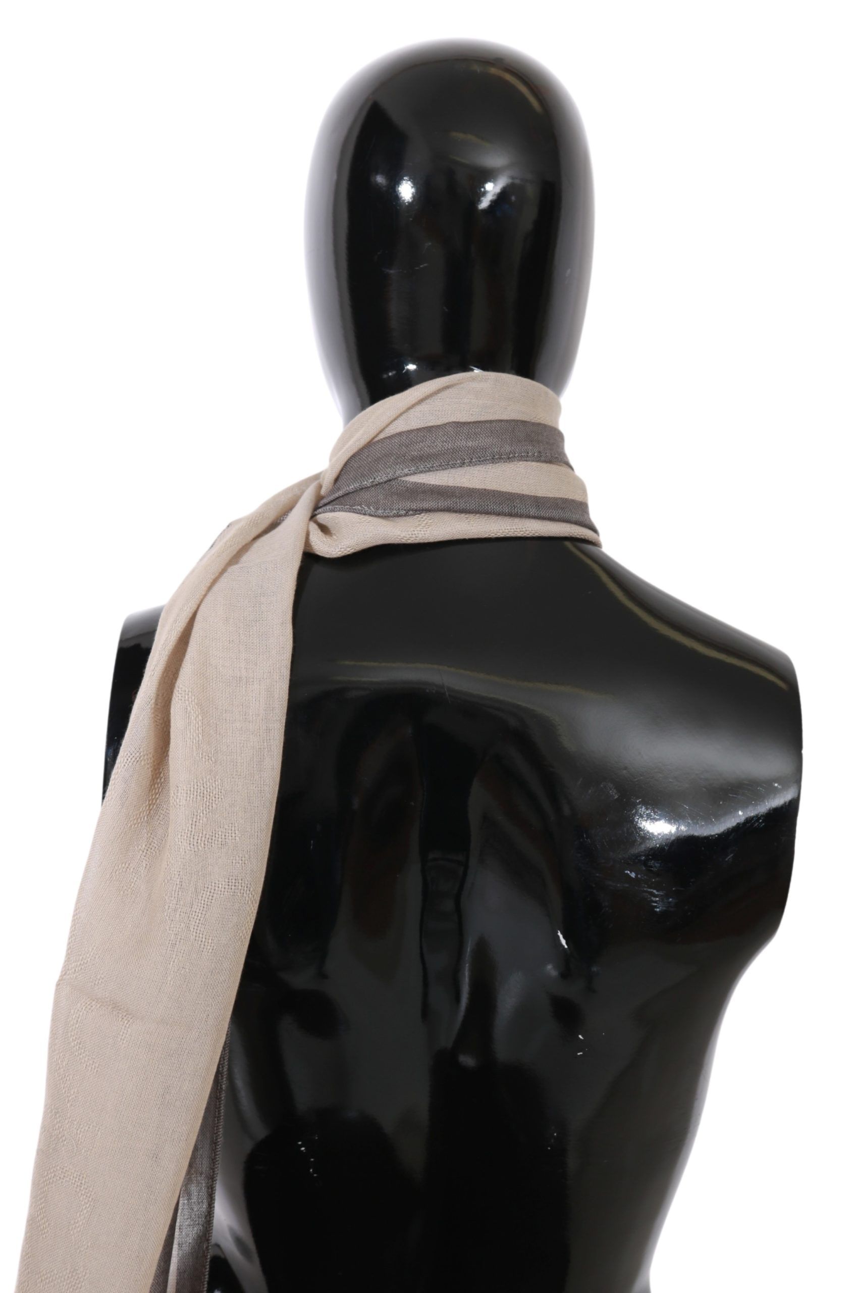 1293469.jpg Elegant Beige Cotton Scarf for Women - Image 3