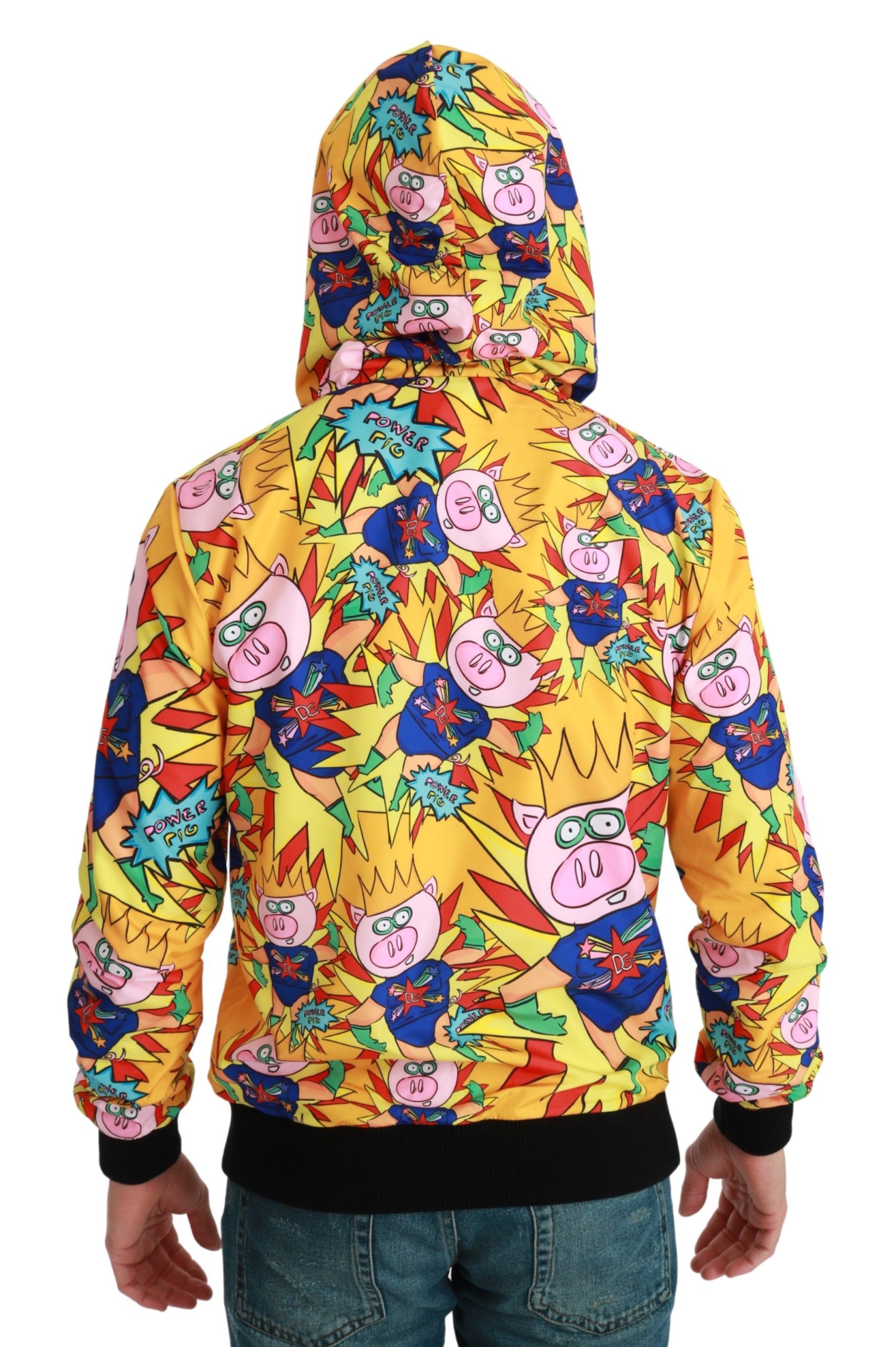 1306084.jpg Elegant Hooded Yellow Sweater Pullover - Image 6