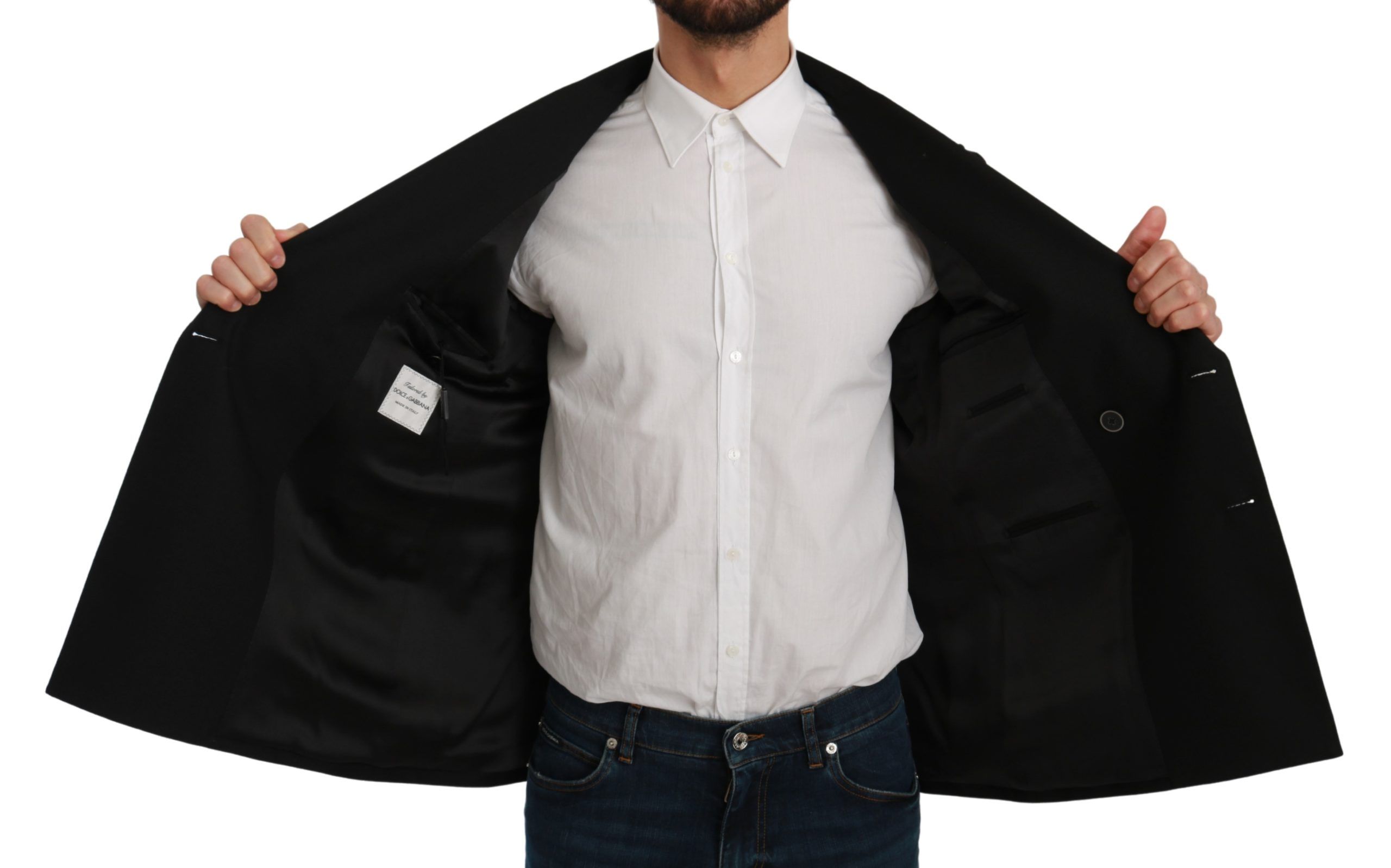 1309810.jpg Elegant Black Slim Fit Formal Blazer - Image 4