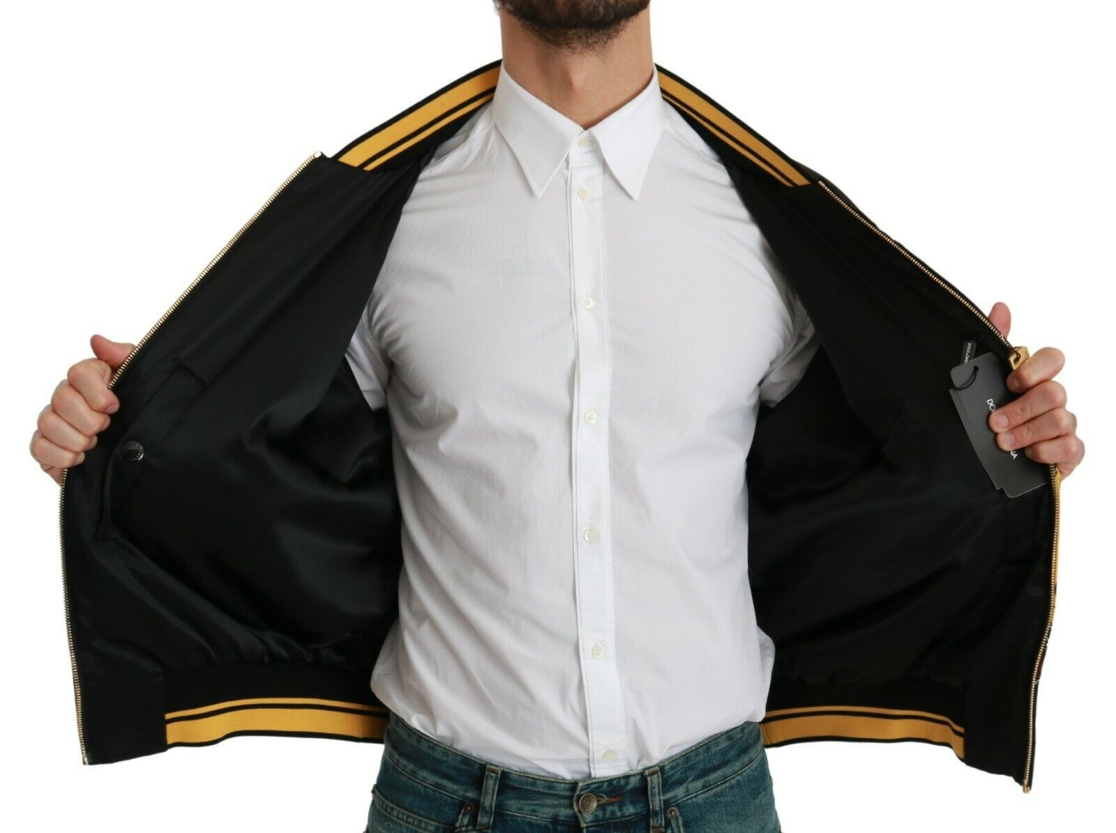1313753.jpg Multicolor Motive Bomber Style Jacket - Image 5