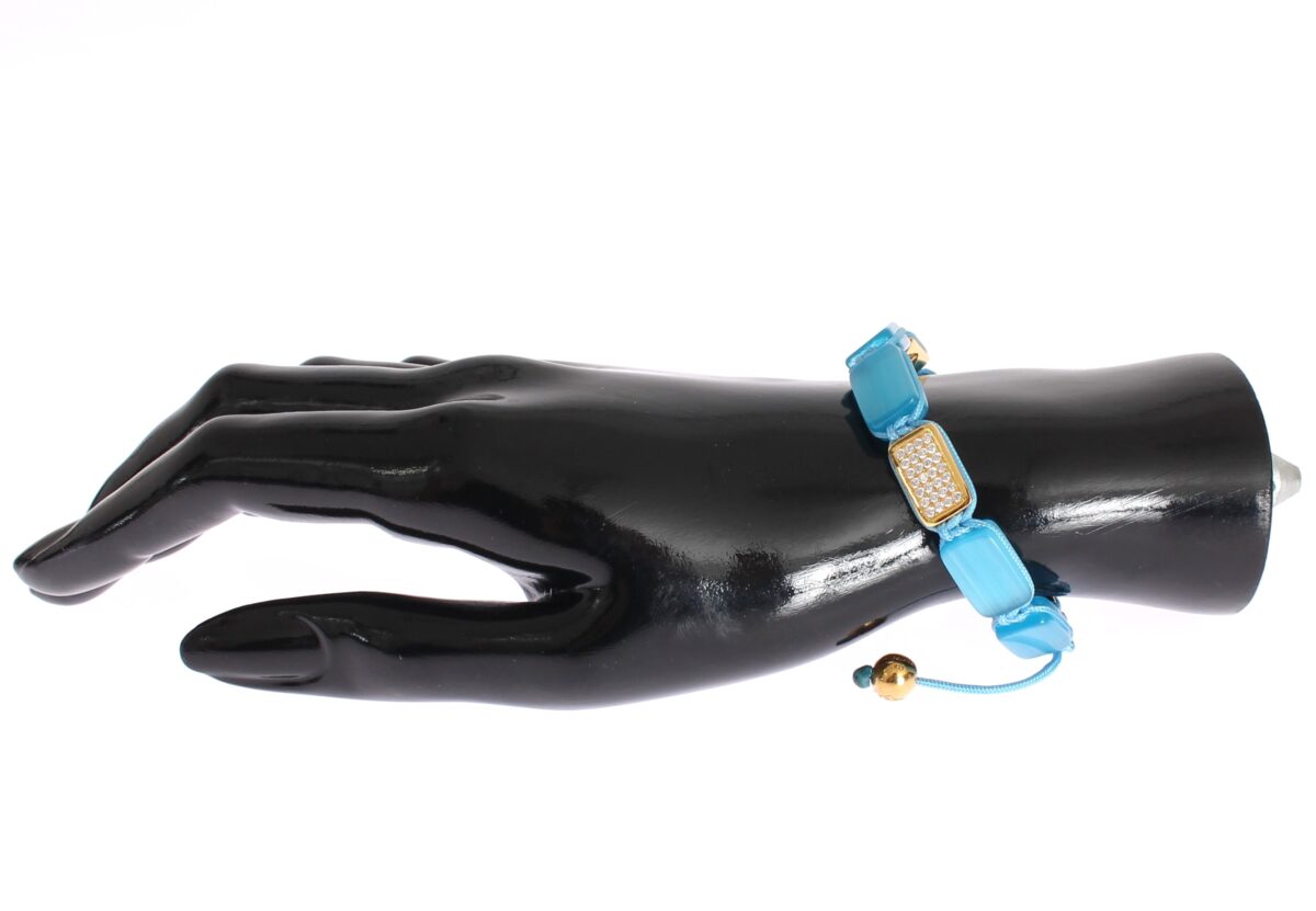 Elegant Blue Opal & Diamond-Studded Bracelet - Image 2