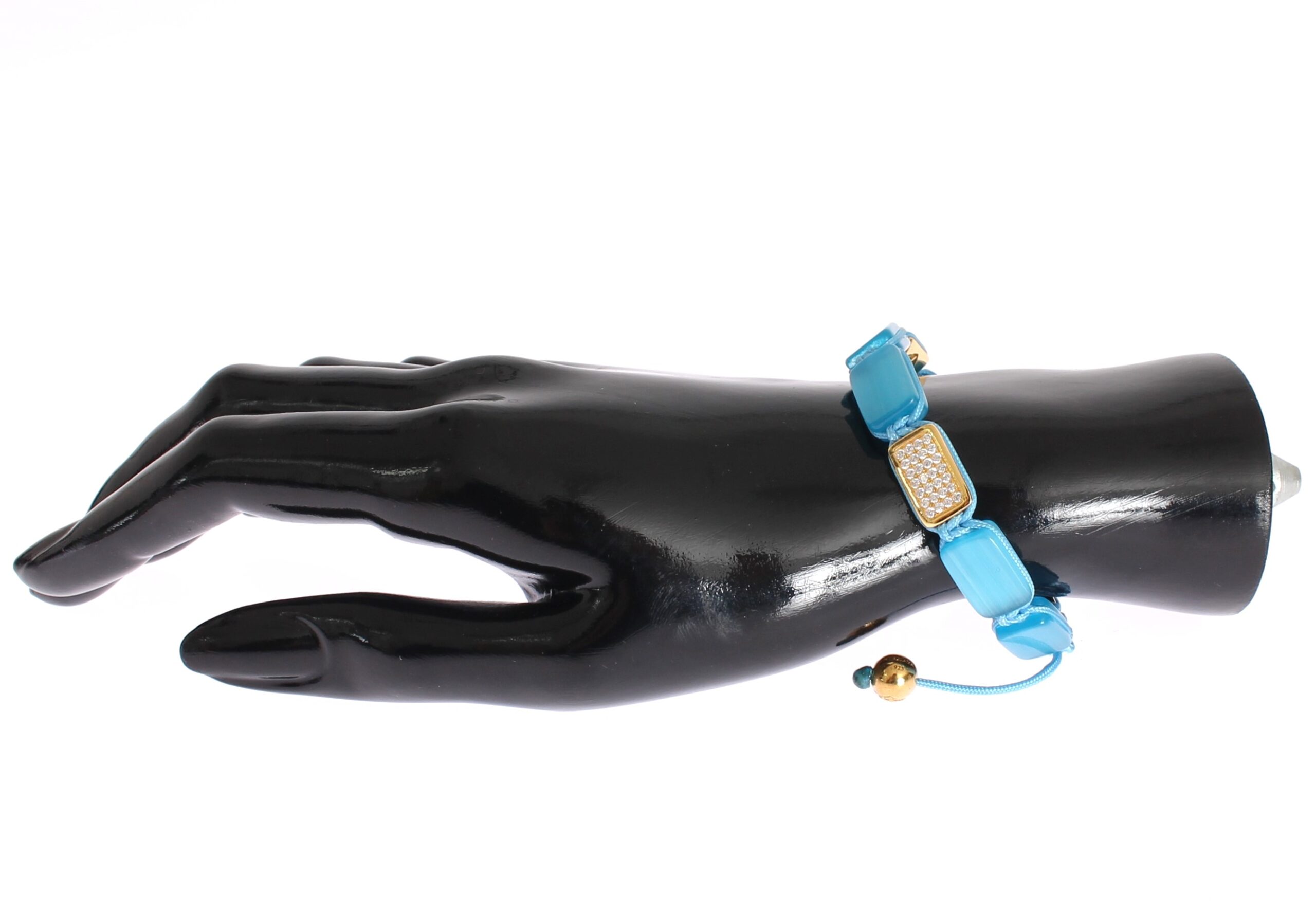 135575.jpg Elegant Blue Opal & Diamond-Studded Bracelet - Image 2
