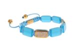 Elegant Blue Opal & Diamond-Studded Bracelet - Image 4