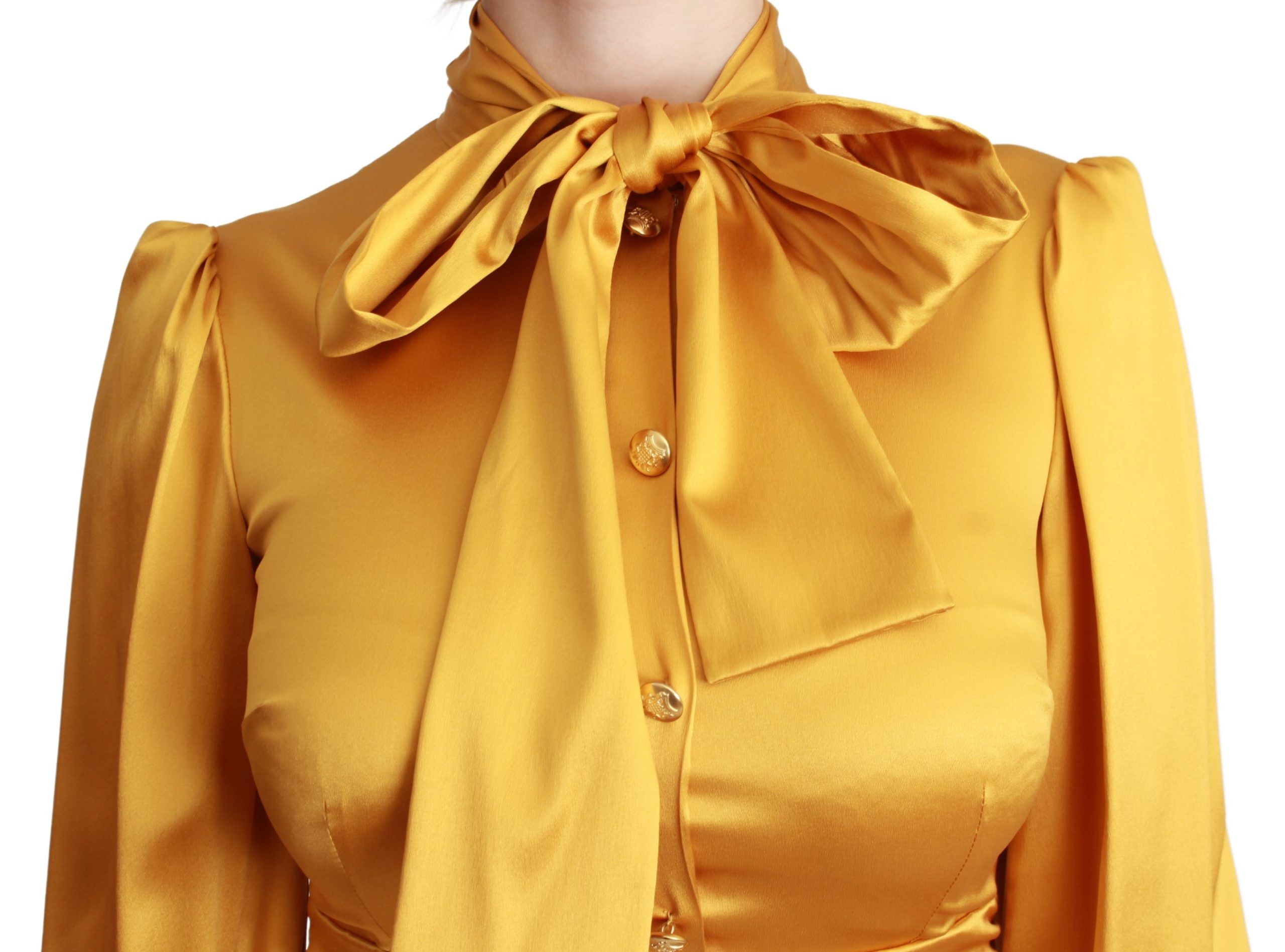 1372567.jpg Radiant Yellow Silk Bodycon Mini Dress - Image 5