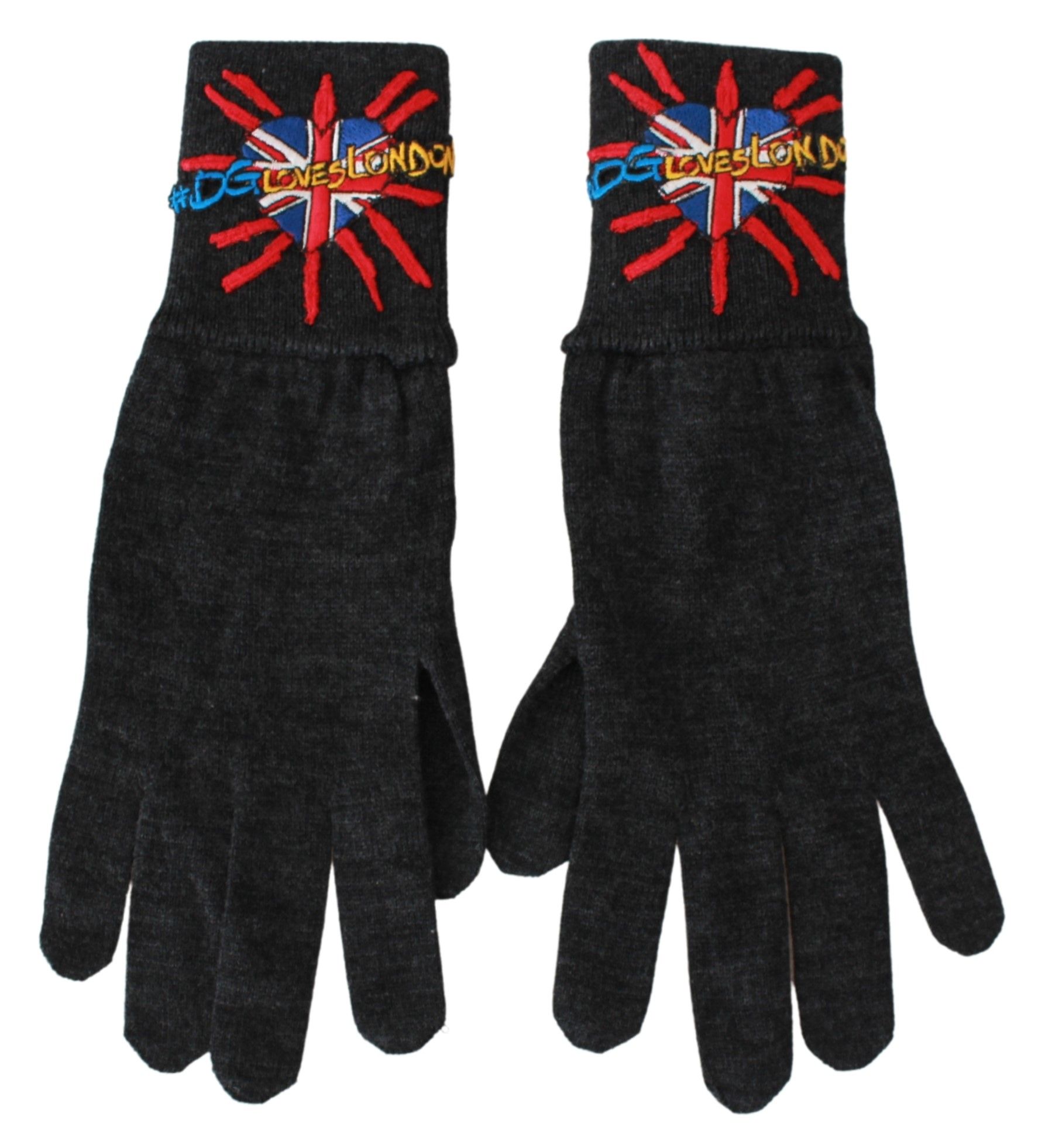1373033.jpg Gray Virgin Wool Unisex Gloves - Image 4