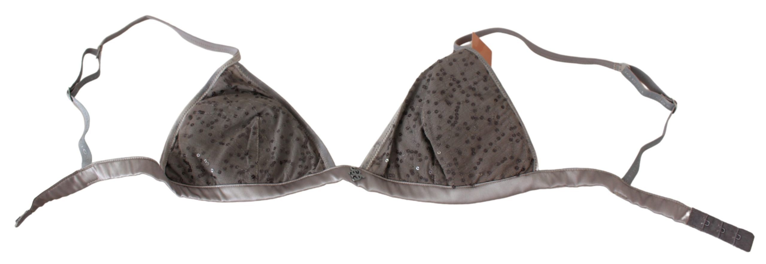 1390264.jpg Sequined Gray Triangolo Bra Luxury Underwear - Image 3