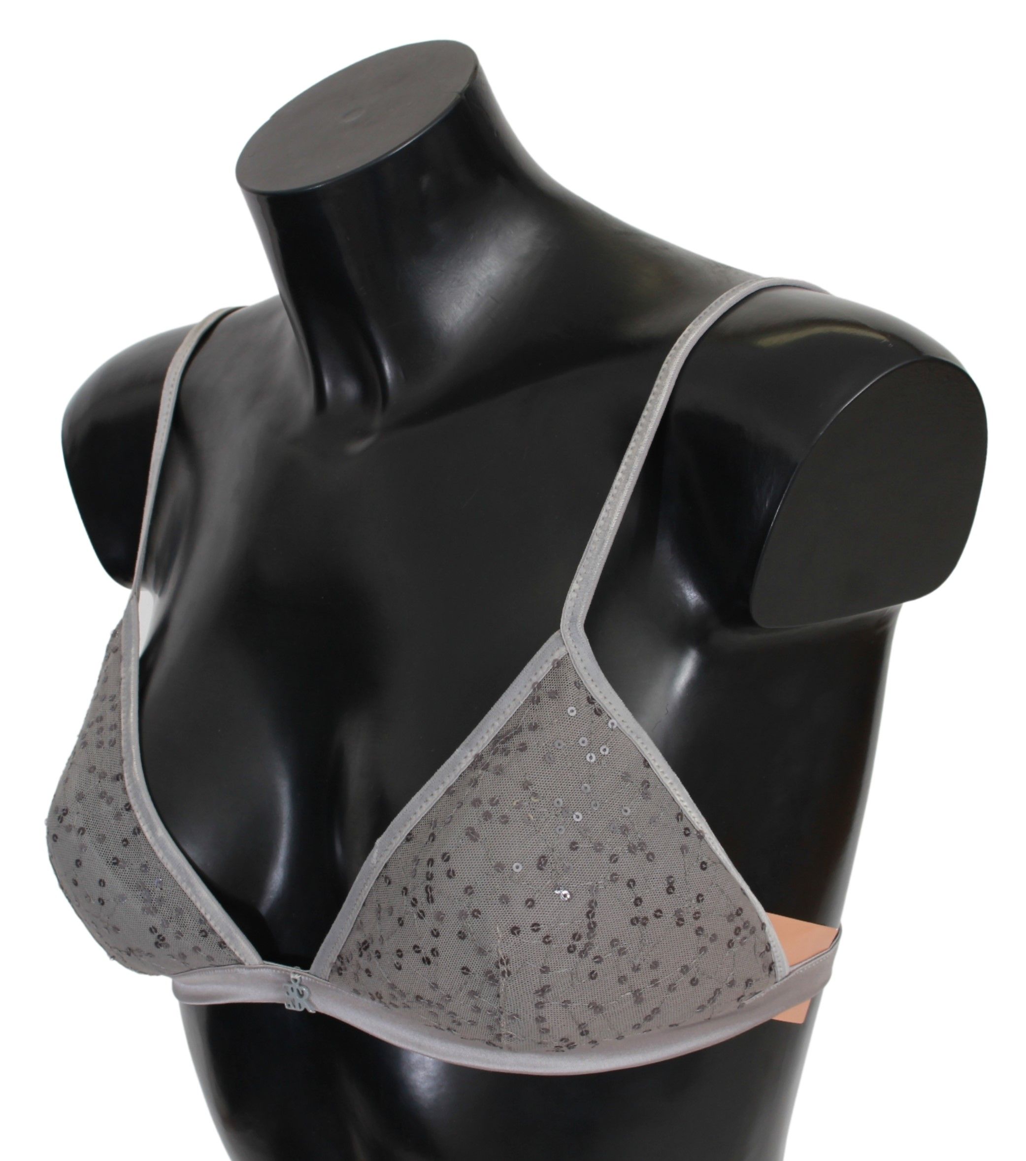 1390266.jpg Sequined Gray Triangolo Bra Luxury Underwear - Image 4
