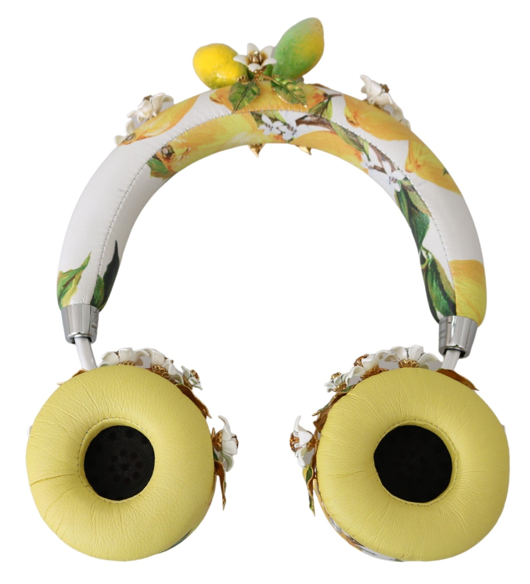 1390403.jpg Glamorous Gold-Embellished Leather Headphones - Image 4