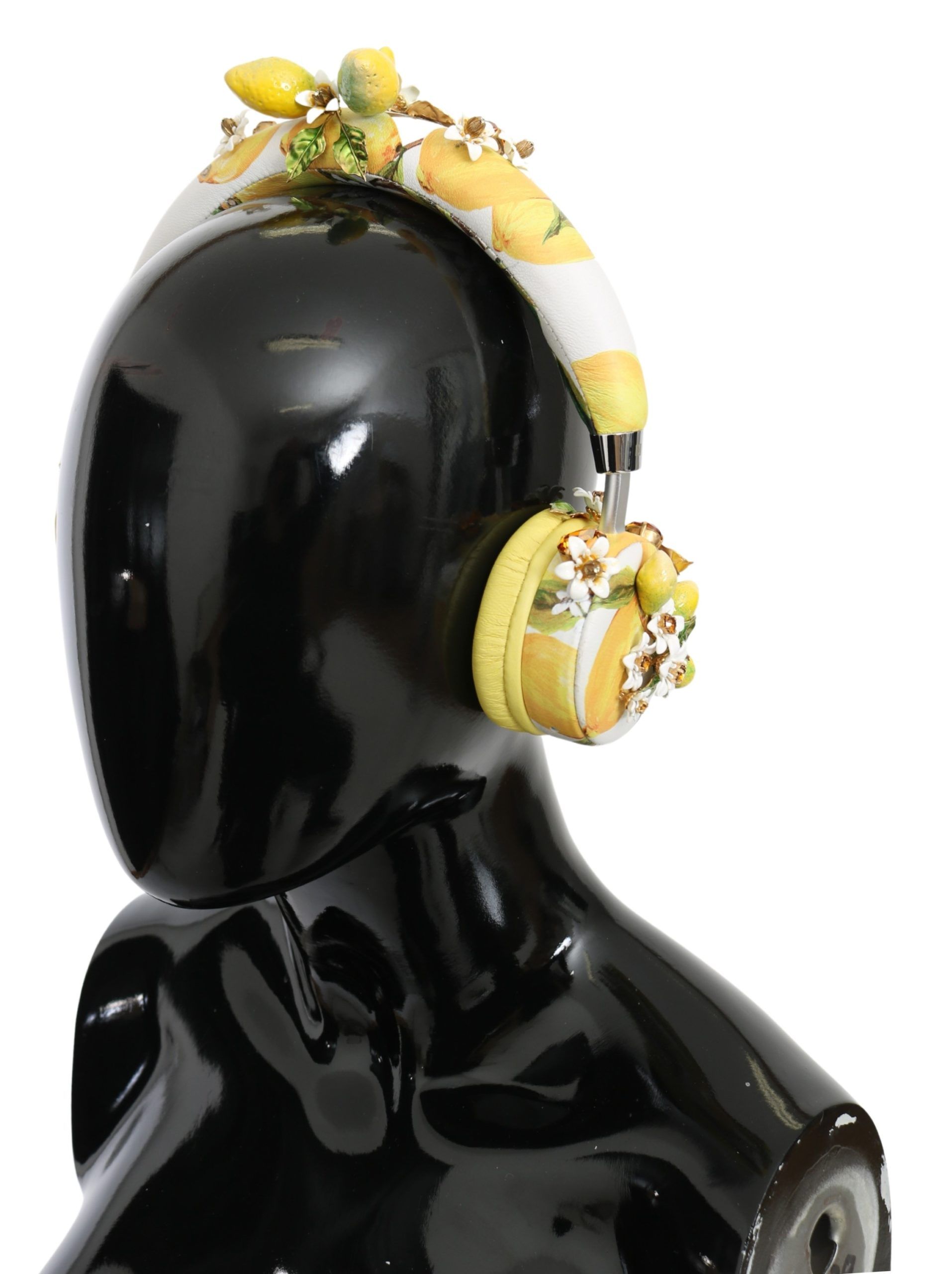1390406.jpg Glamorous Gold-Embellished Leather Headphones - Image 6