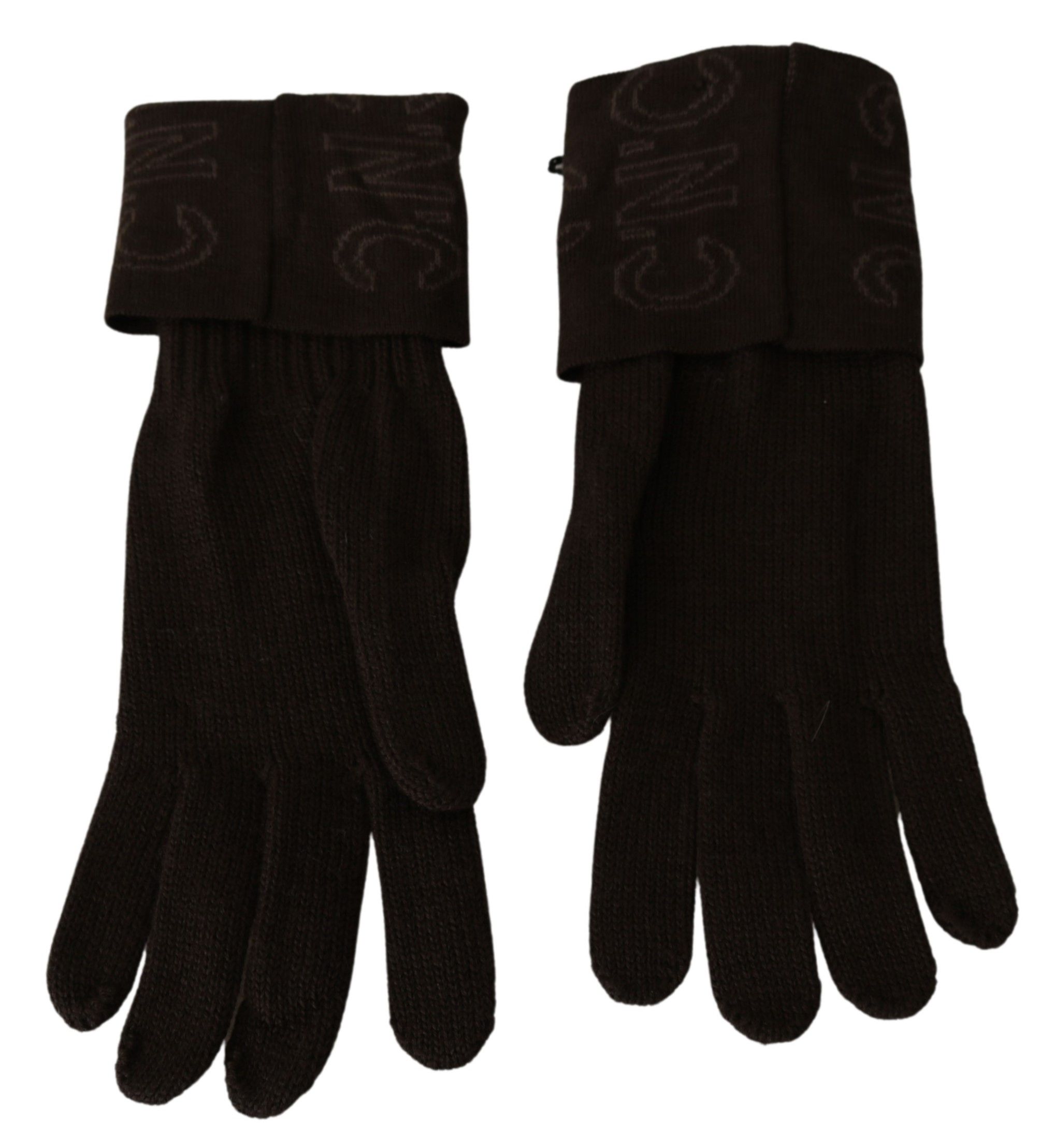 1390457.jpg Elegant Brown Knitted Gloves - Image 4