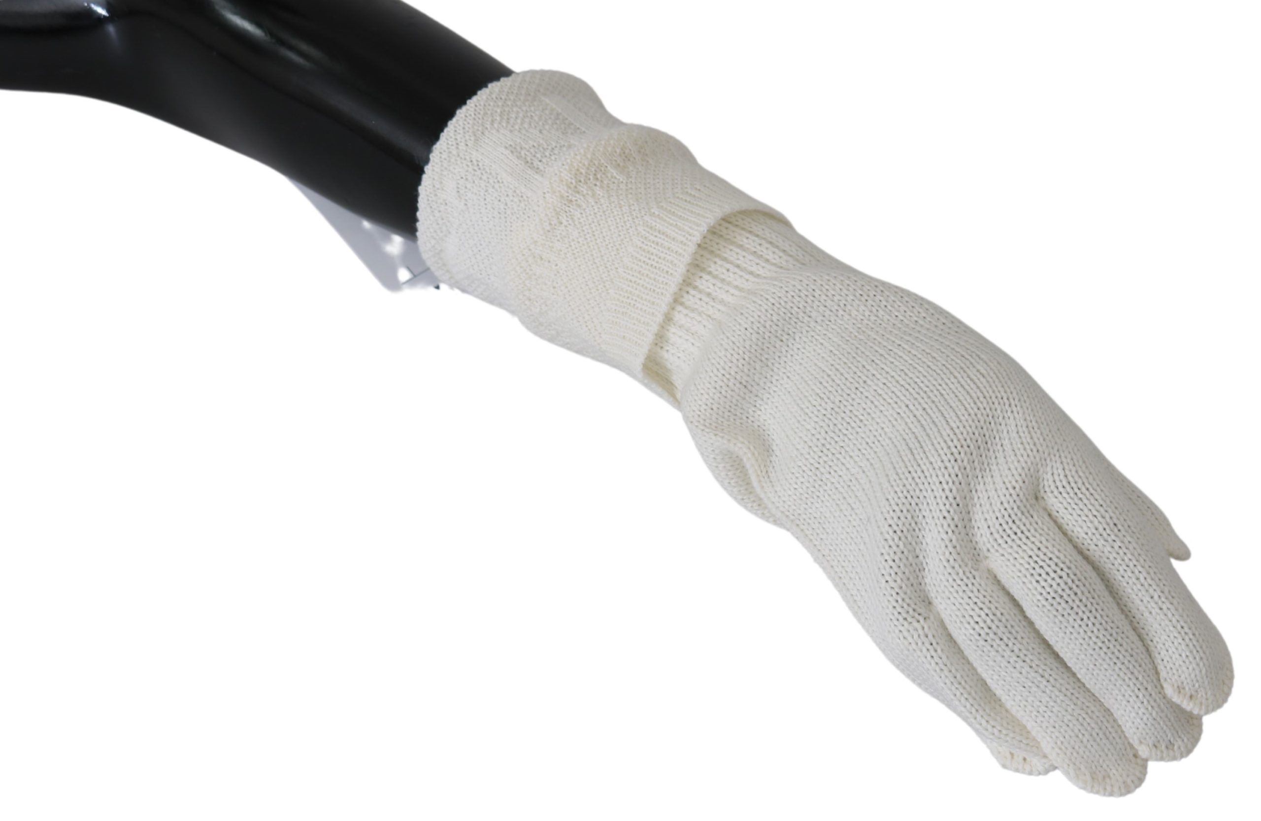 1390461.jpg Elegant White Knitted Gloves - Image 2