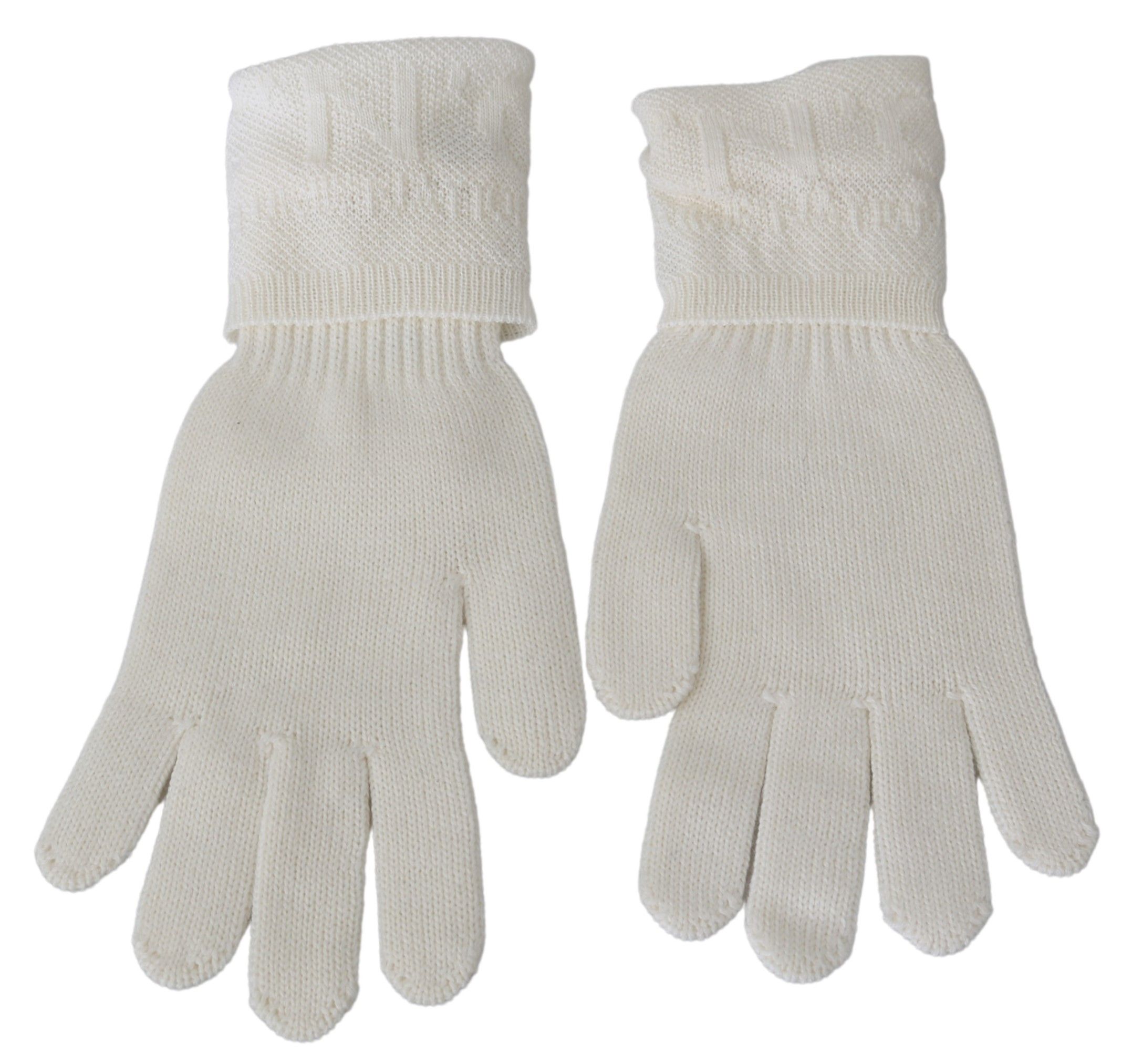 1390462.jpg Elegant White Knitted Gloves - Image 3