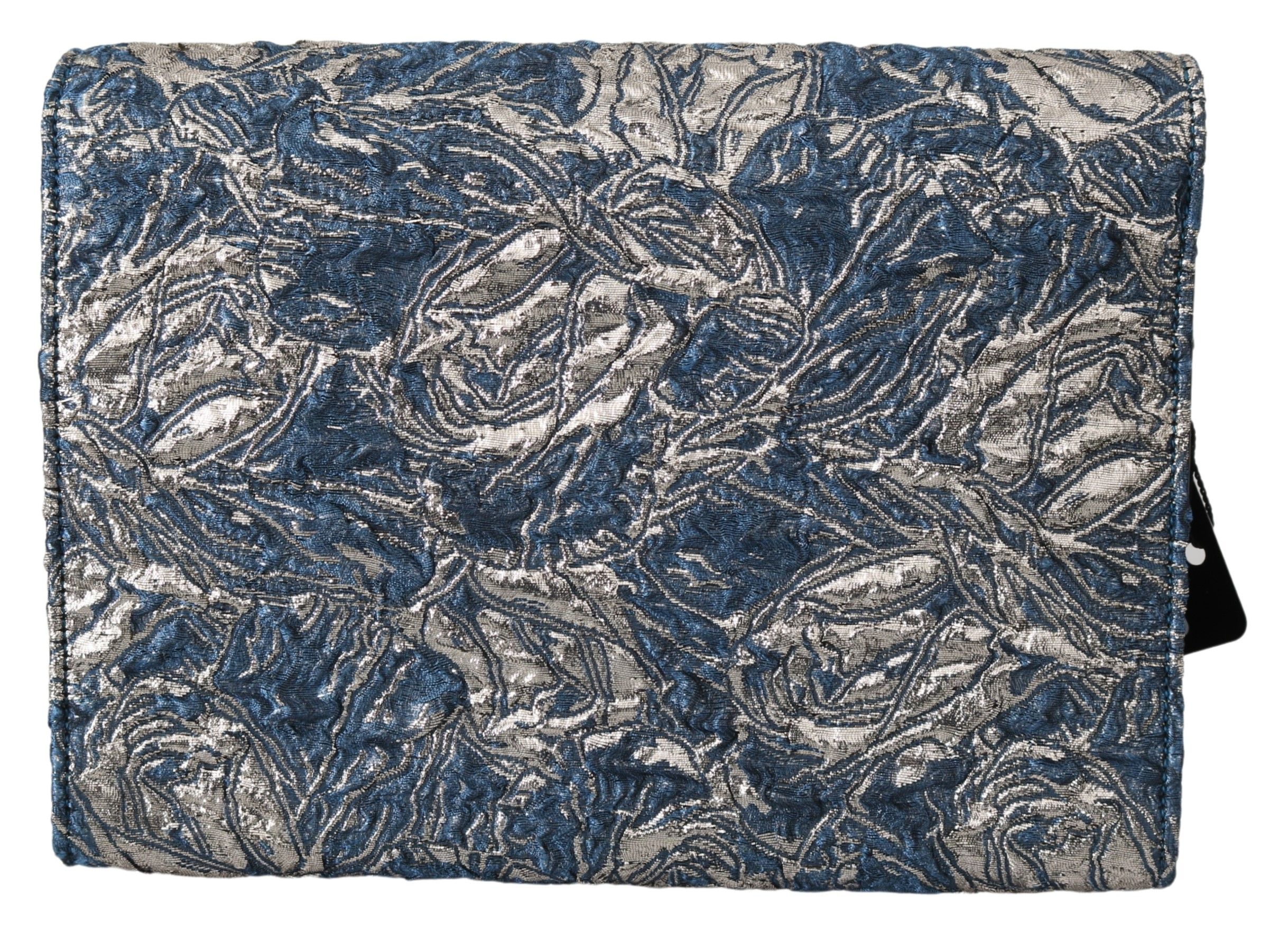 1392763.jpg Elegant Blue Croc-Print Briefcase Clutch - Image 2