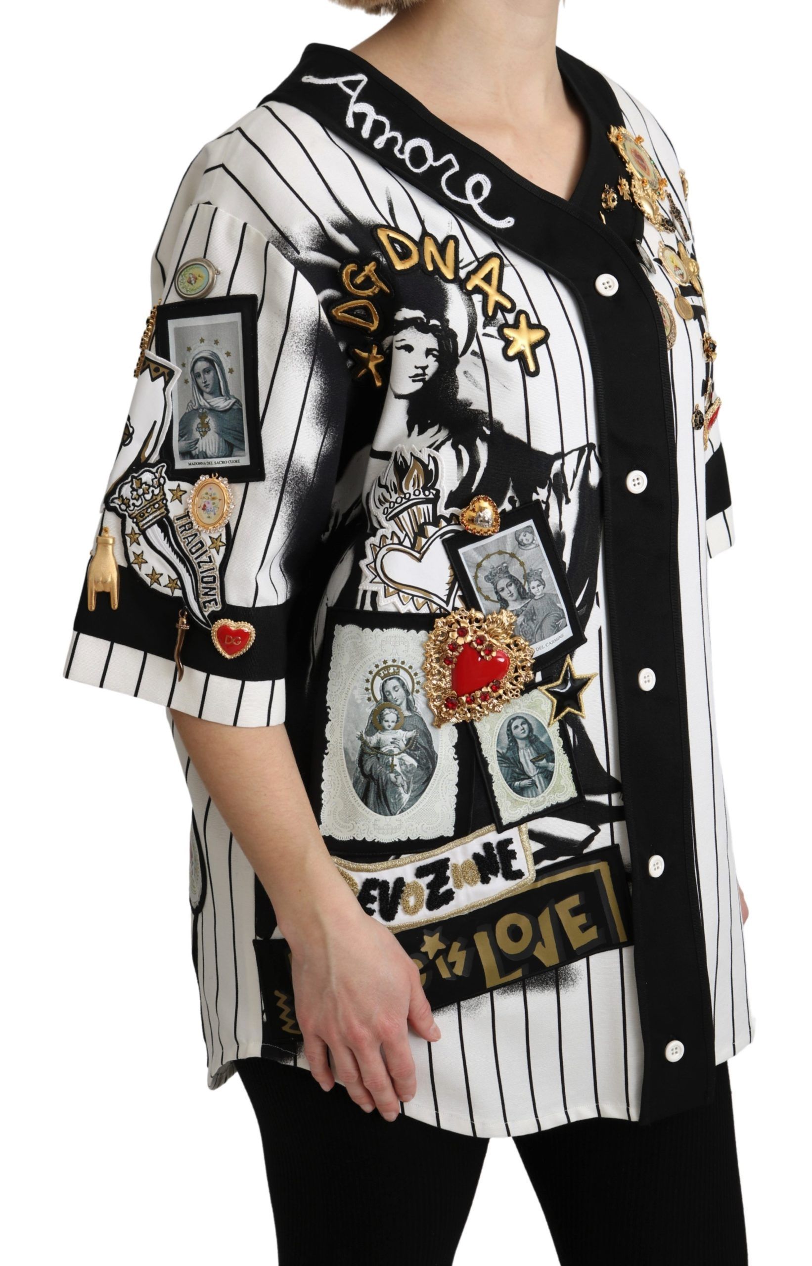 1397573.jpg Elegant Striped V-Neck Charm Blouse - Image 2