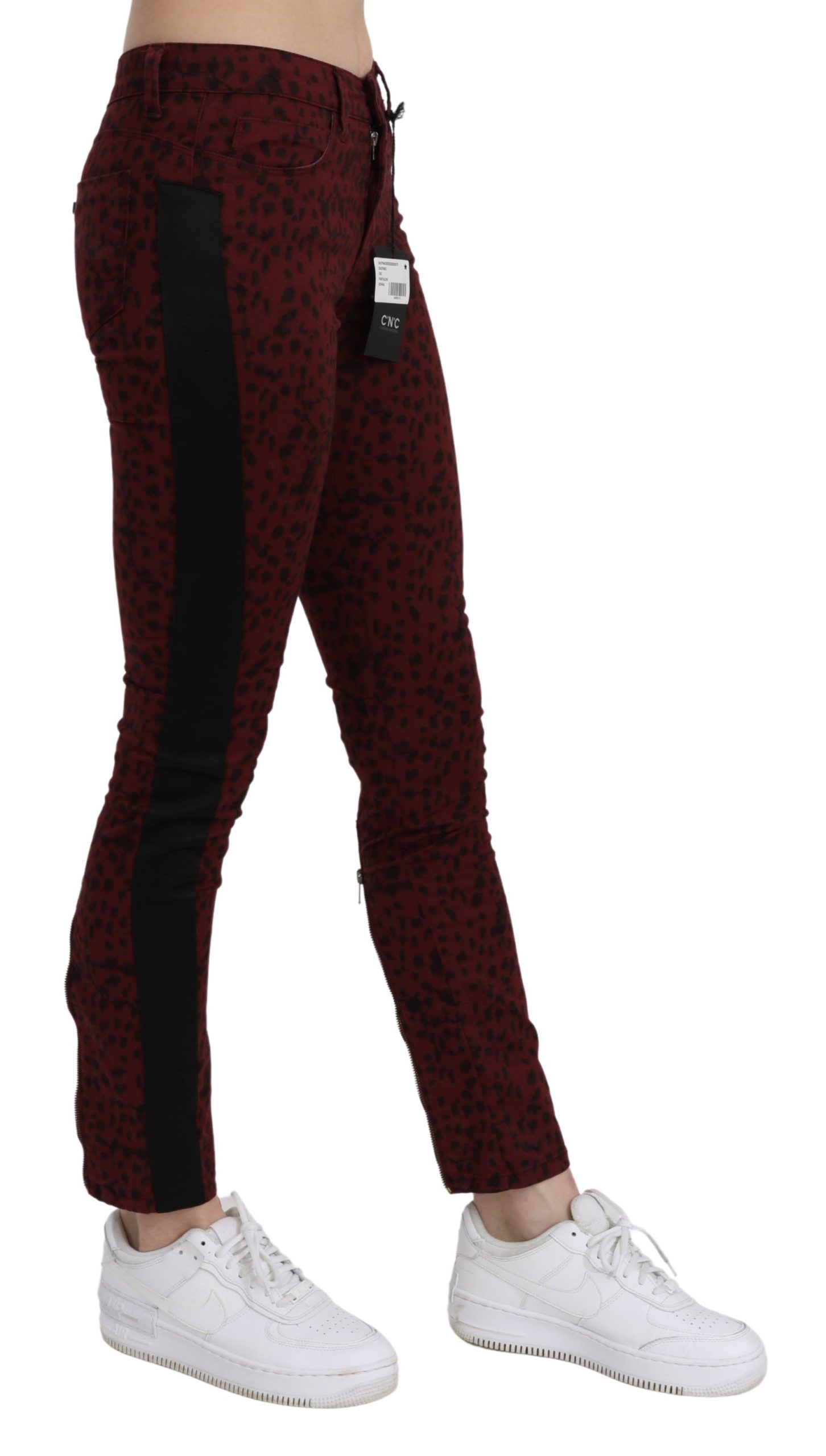 1399065.jpg Bordeaux Slim Fit Designer Jeans - Image 2