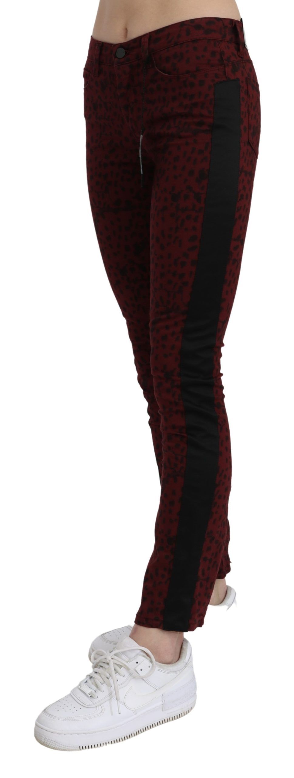 1399066.jpg Bordeaux Slim Fit Designer Jeans - Image 3