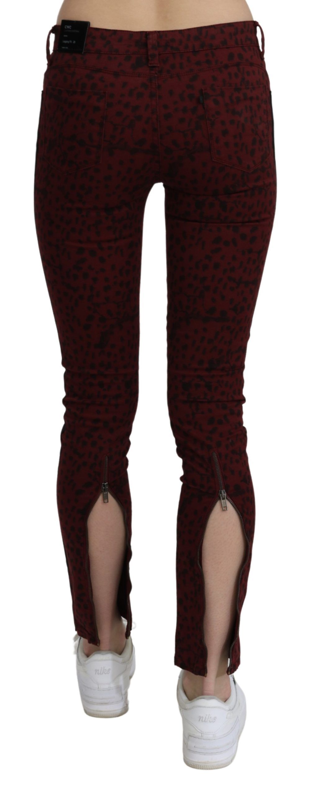 1399067.jpg Bordeaux Slim Fit Designer Jeans - Image 4