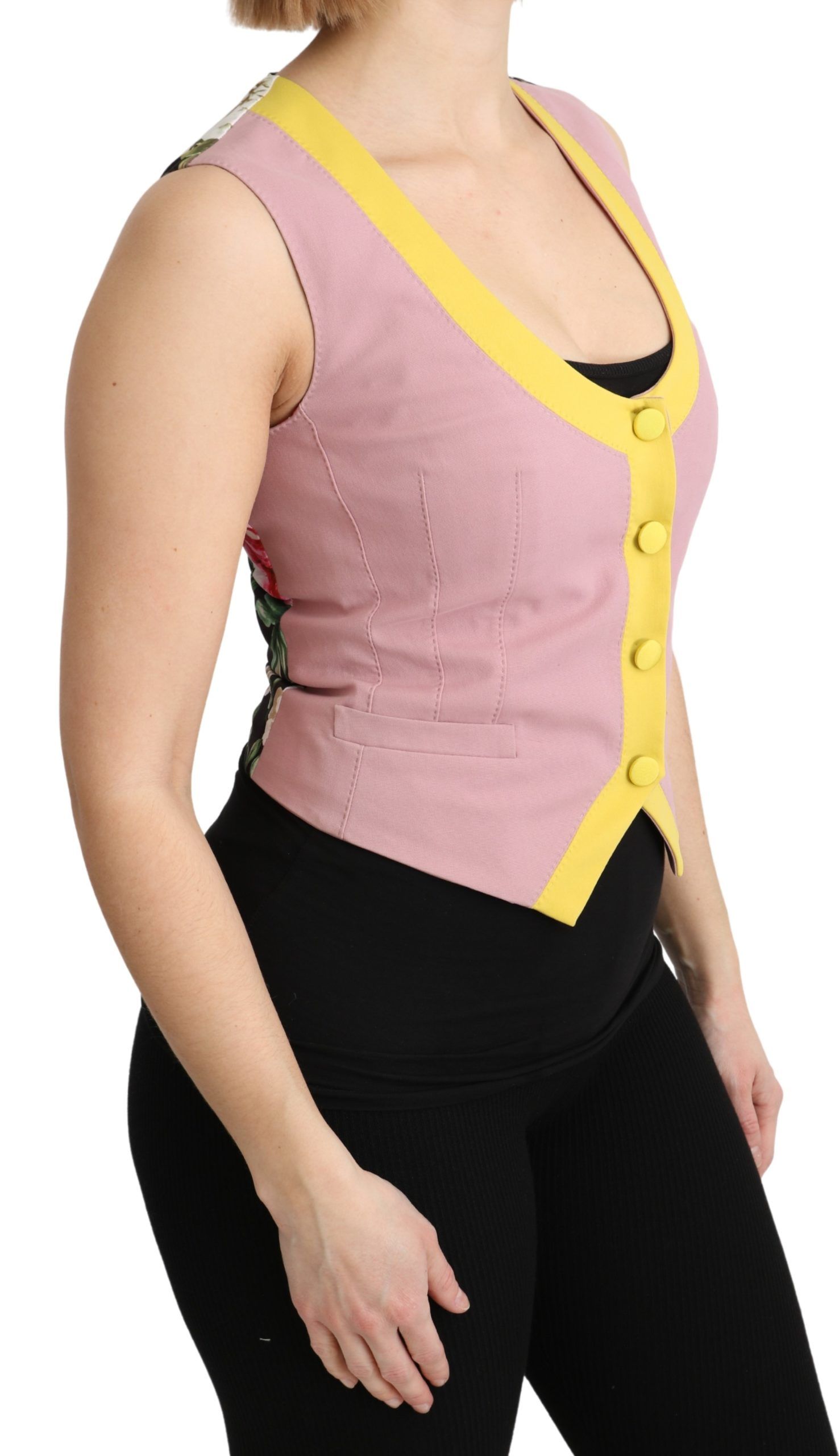 1400338.jpg Chic Sleeveless Vest in Pink Hues - Image 2