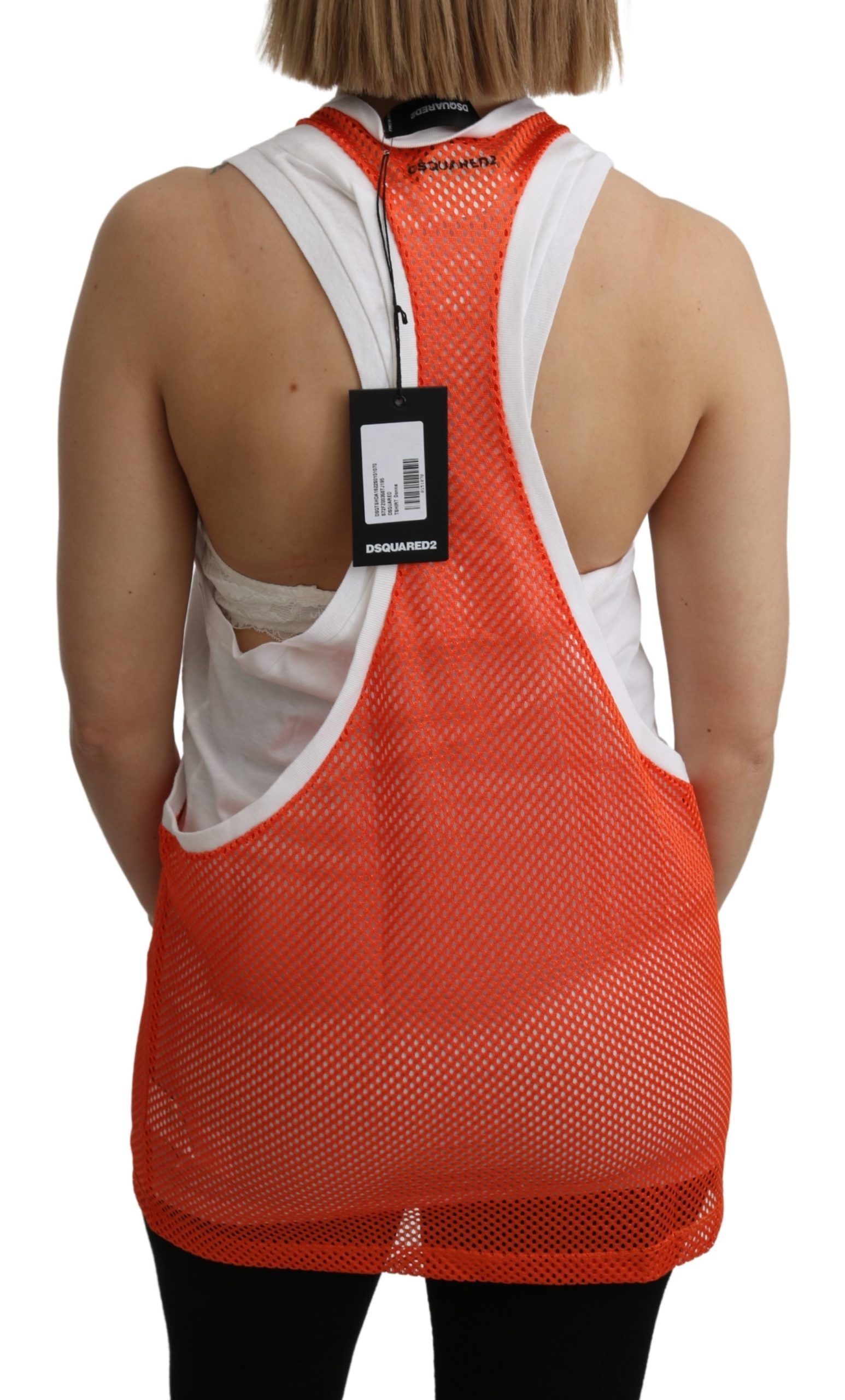 1400668.jpg Elegant Sleeveless Cotton Tank in Orange - Image 4