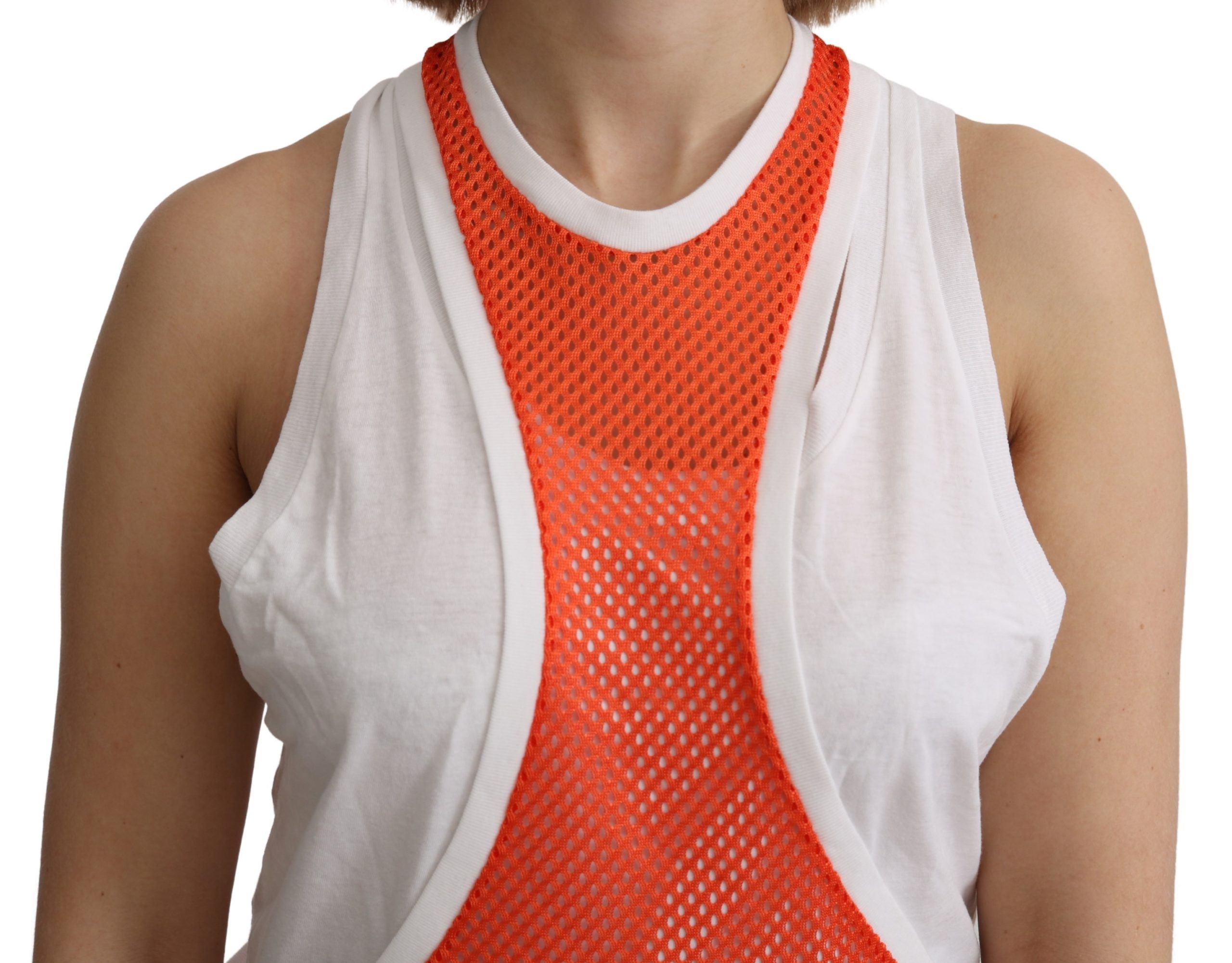 1400669.jpg Elegant Sleeveless Cotton Tank in Orange - Image 5
