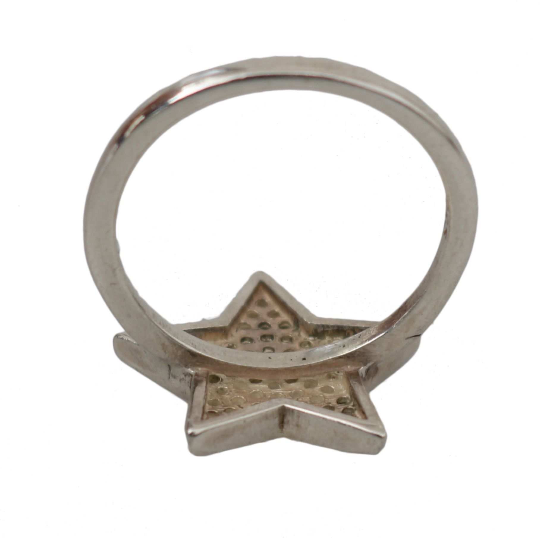 1408553.jpg Chic Silver CZ Crystal Women's Statement Ring - Image 5