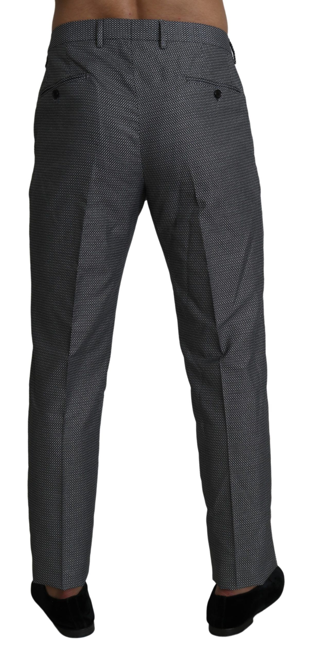 1426288.jpg Elegant Gray Slim Fit Dress Trousers - Image 2